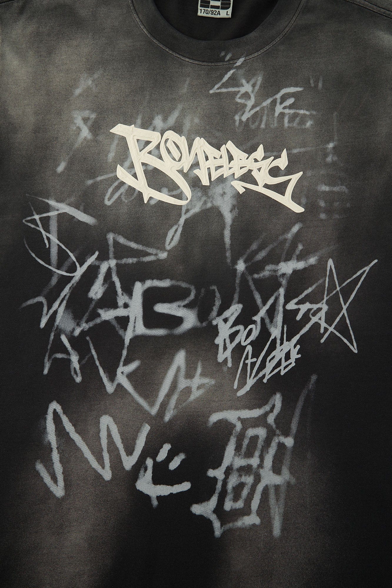 BONELESS Graffiti Distressed Washed T-Shirt, premium urban and streetwear designers apparel on PROJECTISR.com, BONELESS