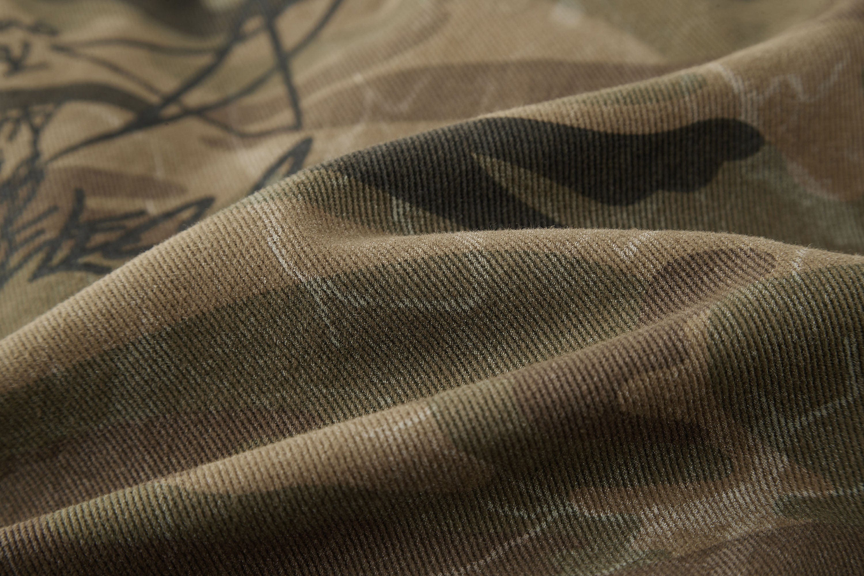 BONELESS Camo Graffiti Drawstring Shorts, premium urban and streetwear designers apparel on PROJECTISR.com, BONELESS