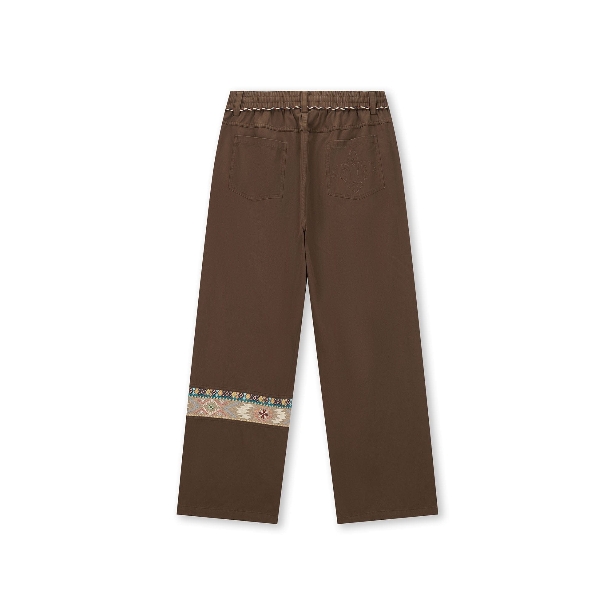 BONELESS Ethnic Embroidered Webbing Beaded Drawstring Pants, premium urban and streetwear designers apparel on PROJECTISR.com, BONELESS