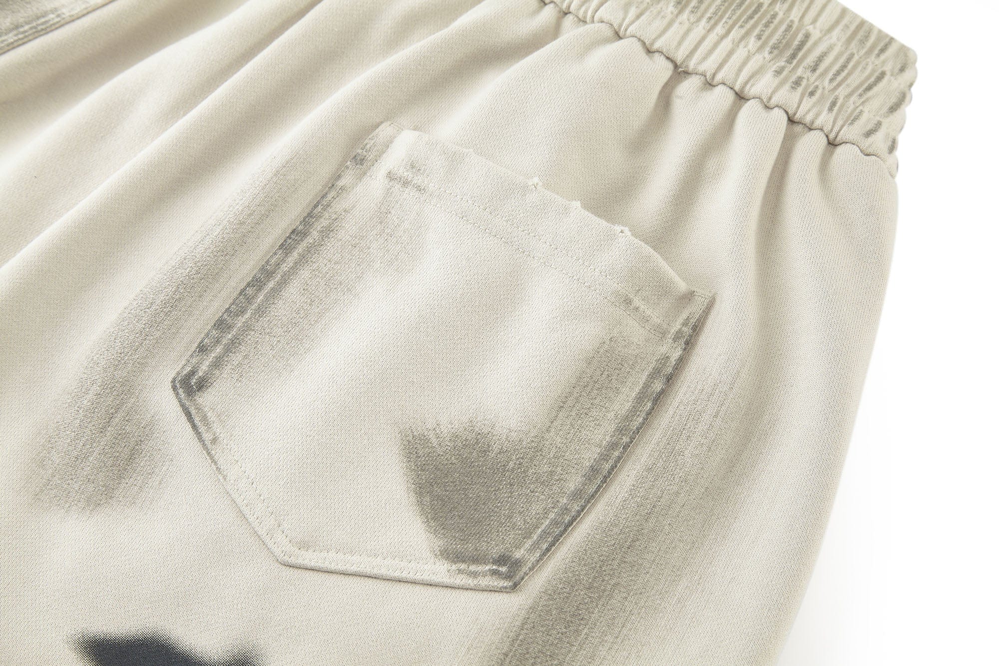 BONELESS Graffiti Distressed Washed Raw-Edge Shorts, premium urban and streetwear designers apparel on PROJECTISR.com, BONELESS