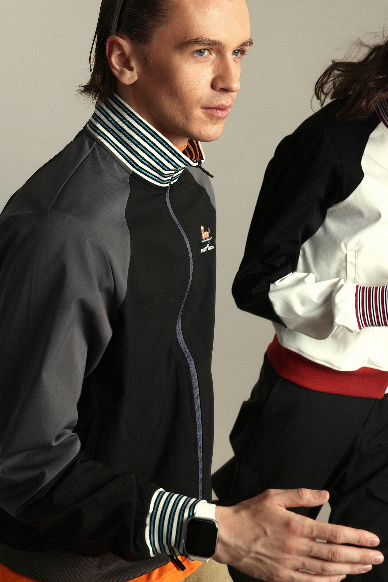 UMAMIISM Contrast Raglan Waterproof Track Jacket, premium urban and streetwear designers apparel on PROJECTISR.com, UMAMIISM