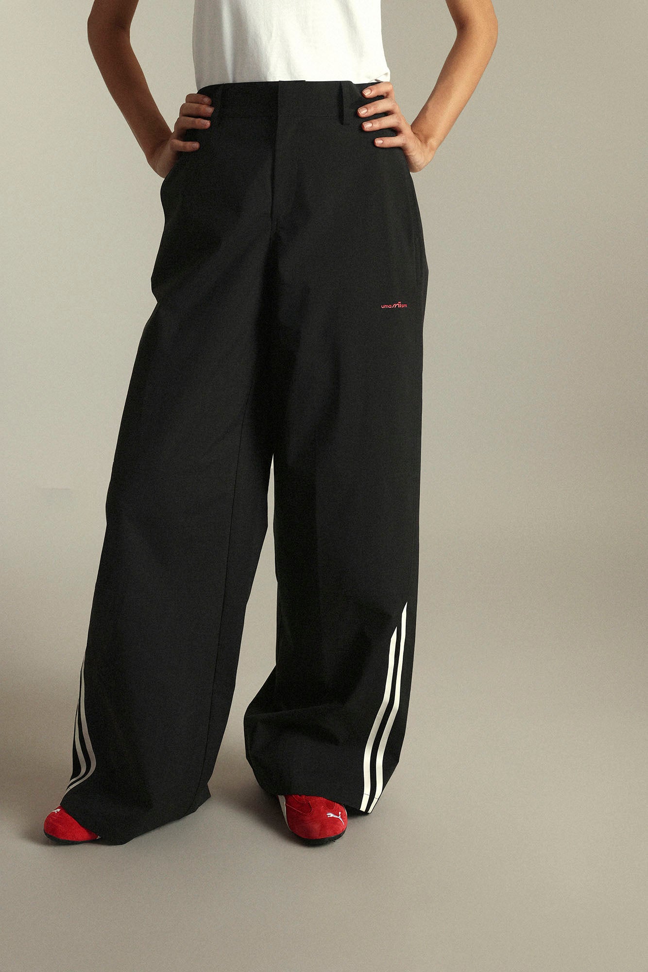 UMAMIISM Side Stripe Quick-Dry Straight-Leg Pants, premium urban and streetwear designers apparel on PROJECTISR.com, UMAMIISM