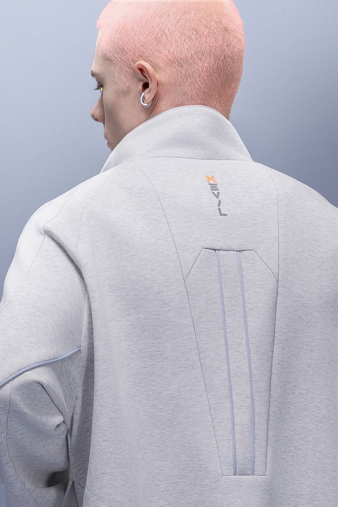 XIPHEVIL Contrast-Paneled Raglan Track Jacket White