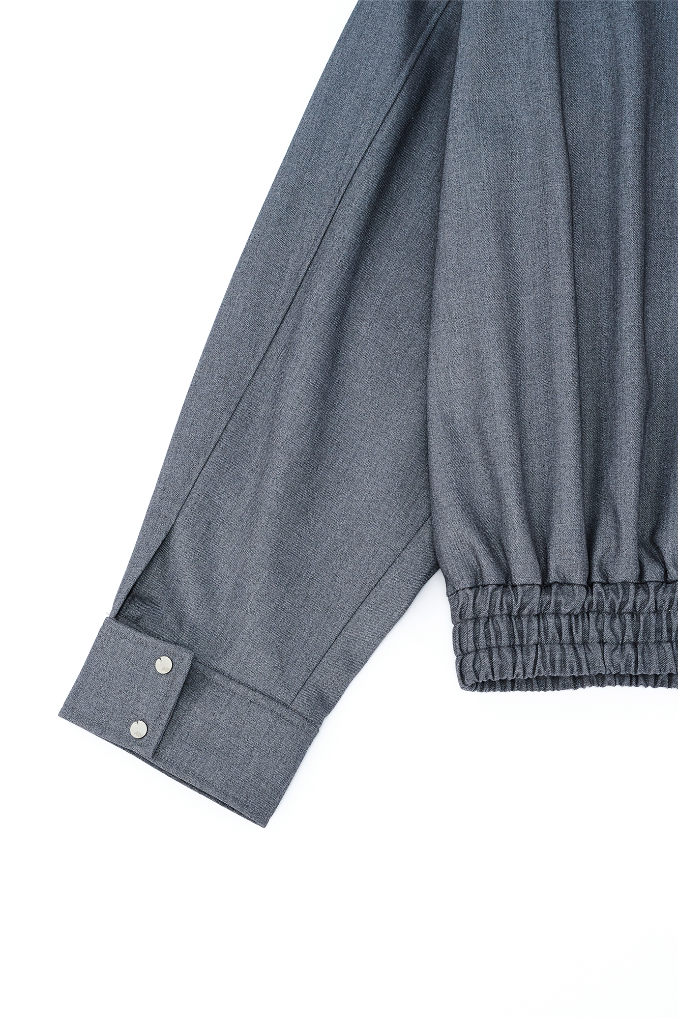 455EMBLE Double-Layered Stand-Collar Jacket