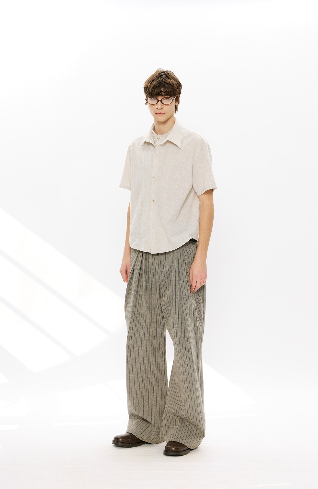 KREATE Layered-Collar Check Short Sleeve Shirt, premium urban and streetwear designers apparel on PROJECTISR.com, KREATE