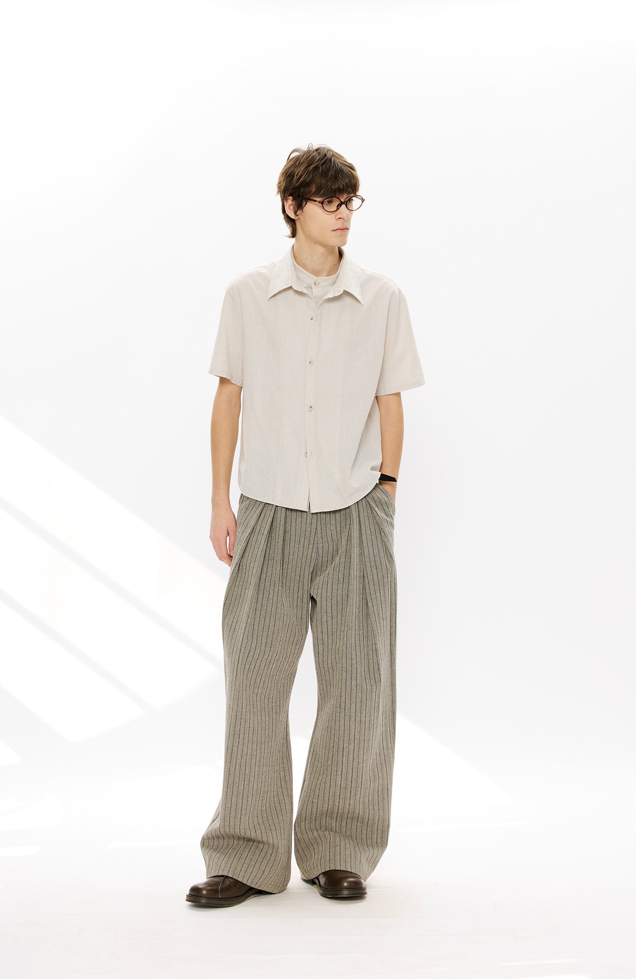 KREATE Layered-Collar Check Short Sleeve Shirt, premium urban and streetwear designers apparel on PROJECTISR.com, KREATE