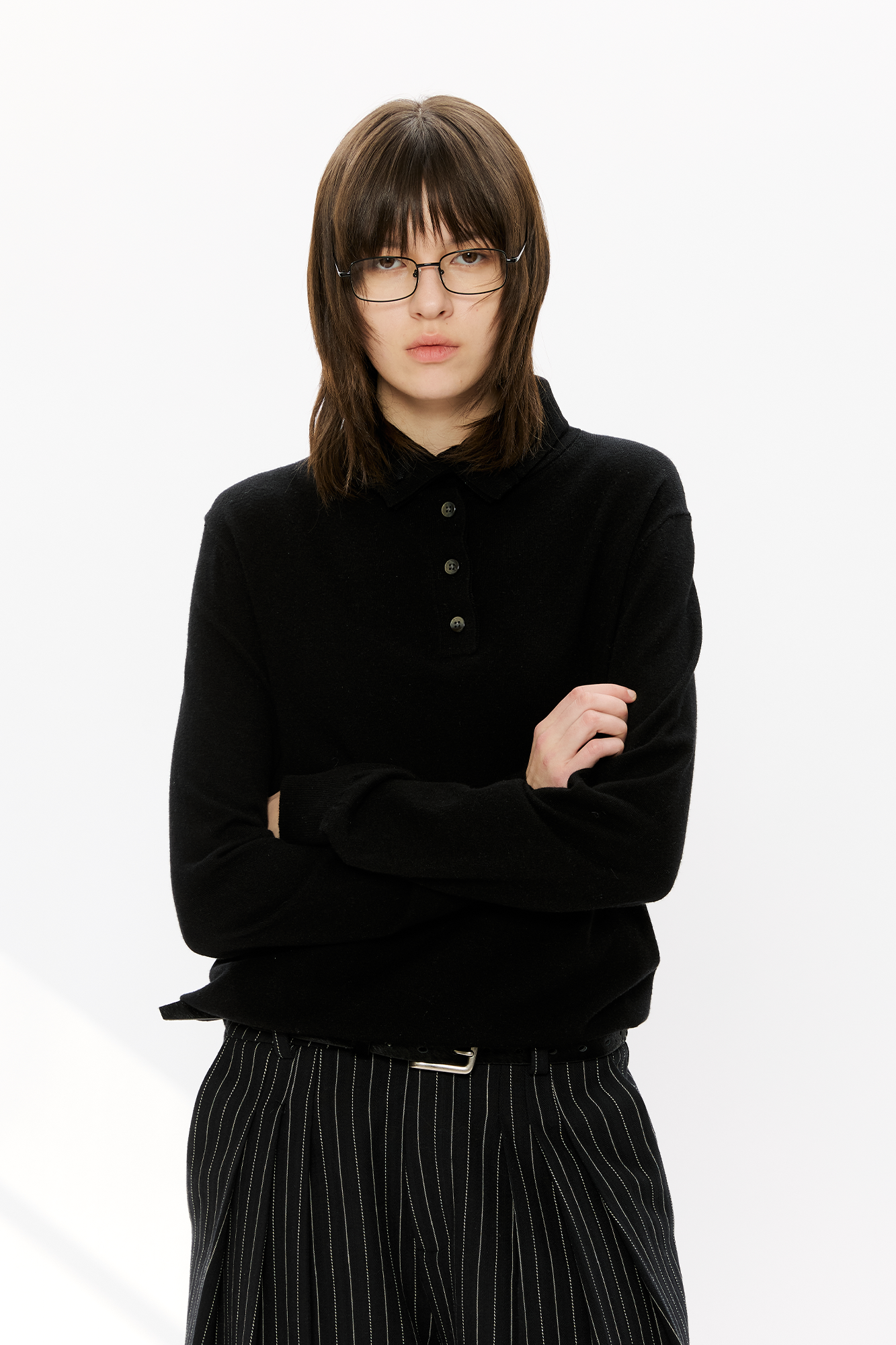 KREATE Double-Collar Wool-Blend Knit Polo, premium urban and streetwear designers apparel on PROJECTISR.com, KREATE