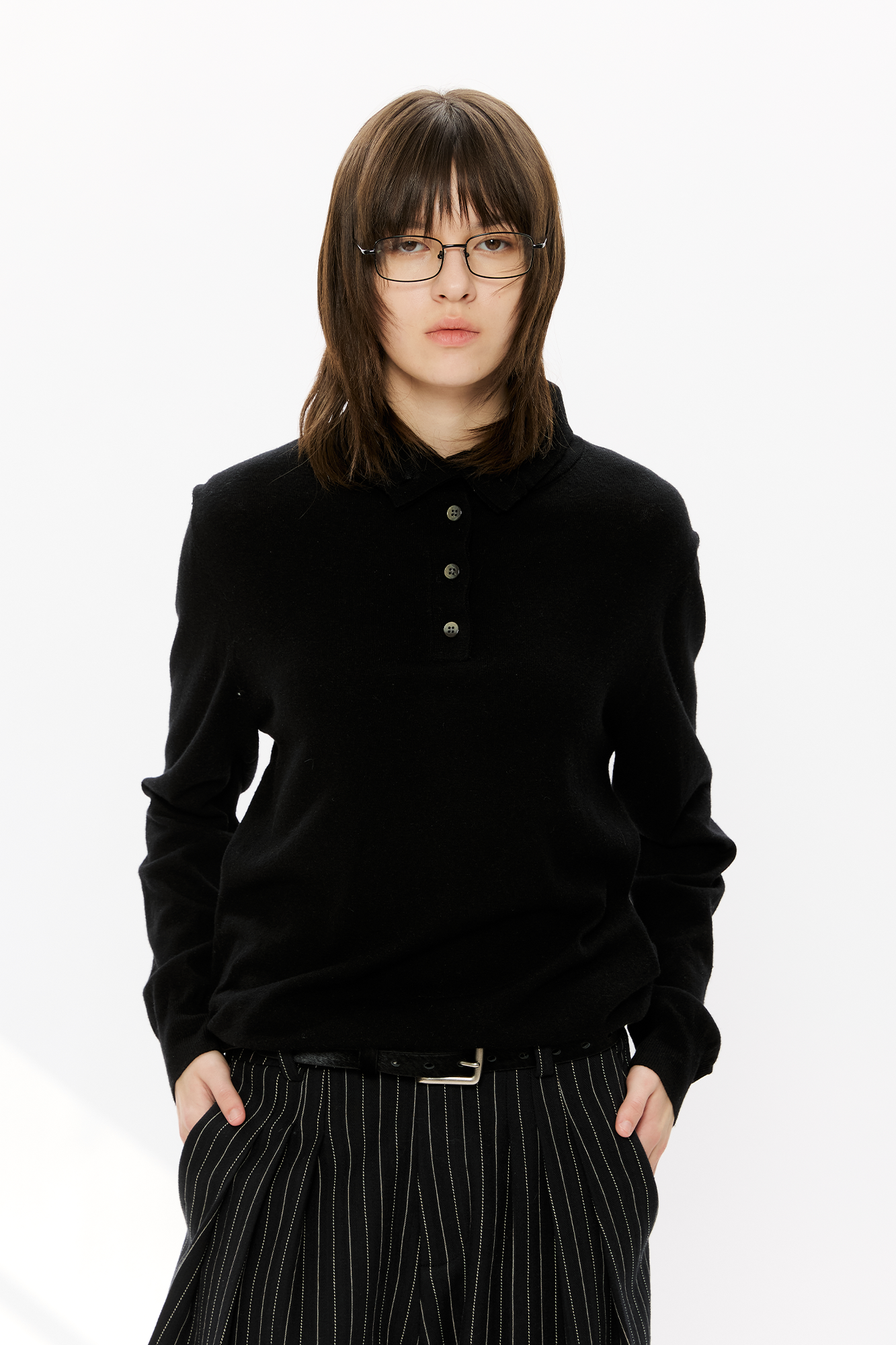 KREATE Double-Collar Wool-Blend Knit Polo, premium urban and streetwear designers apparel on PROJECTISR.com, KREATE