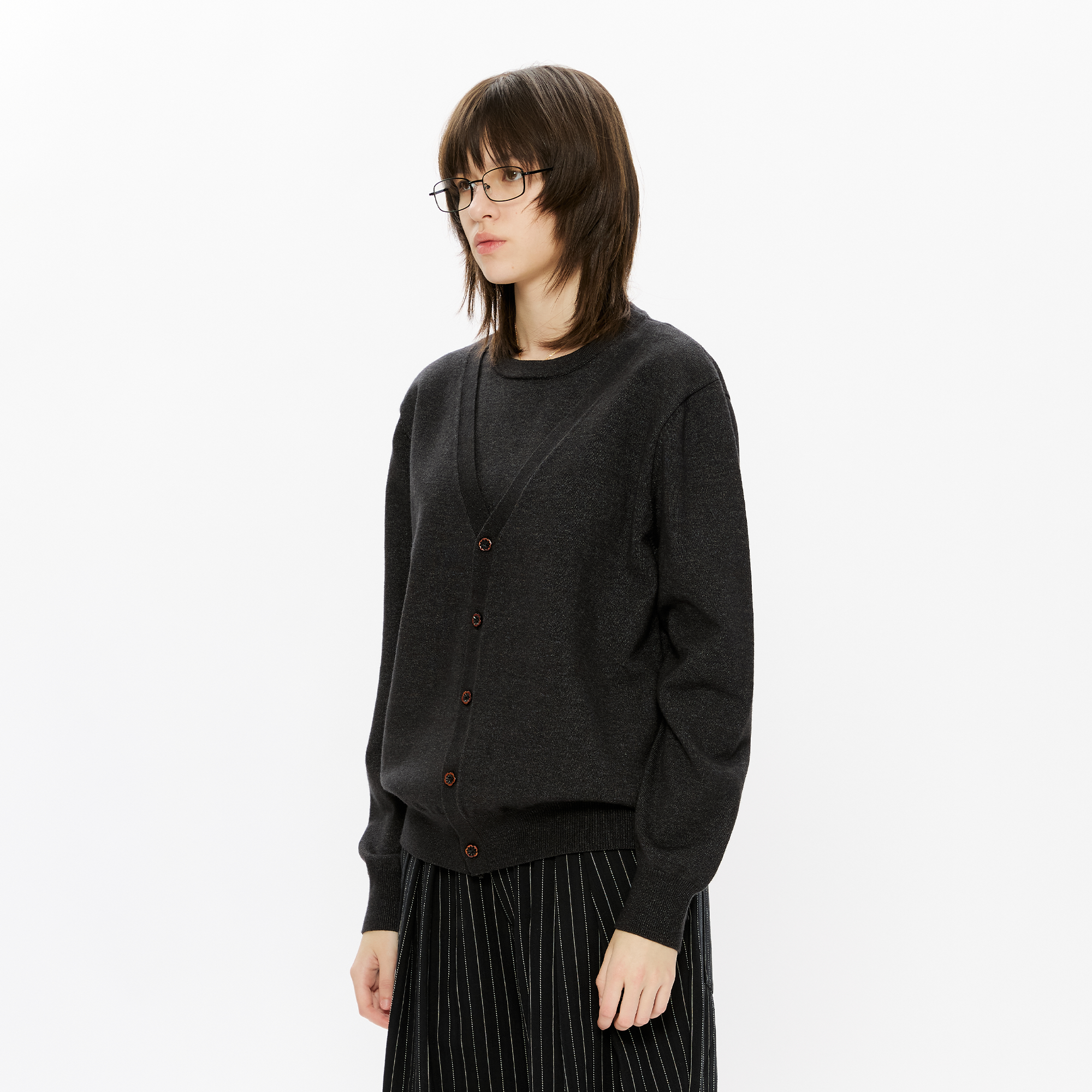 KREATE Essential Double-Layer Knit Cardigan, premium urban and streetwear designers apparel on PROJECTISR.com, KREATE