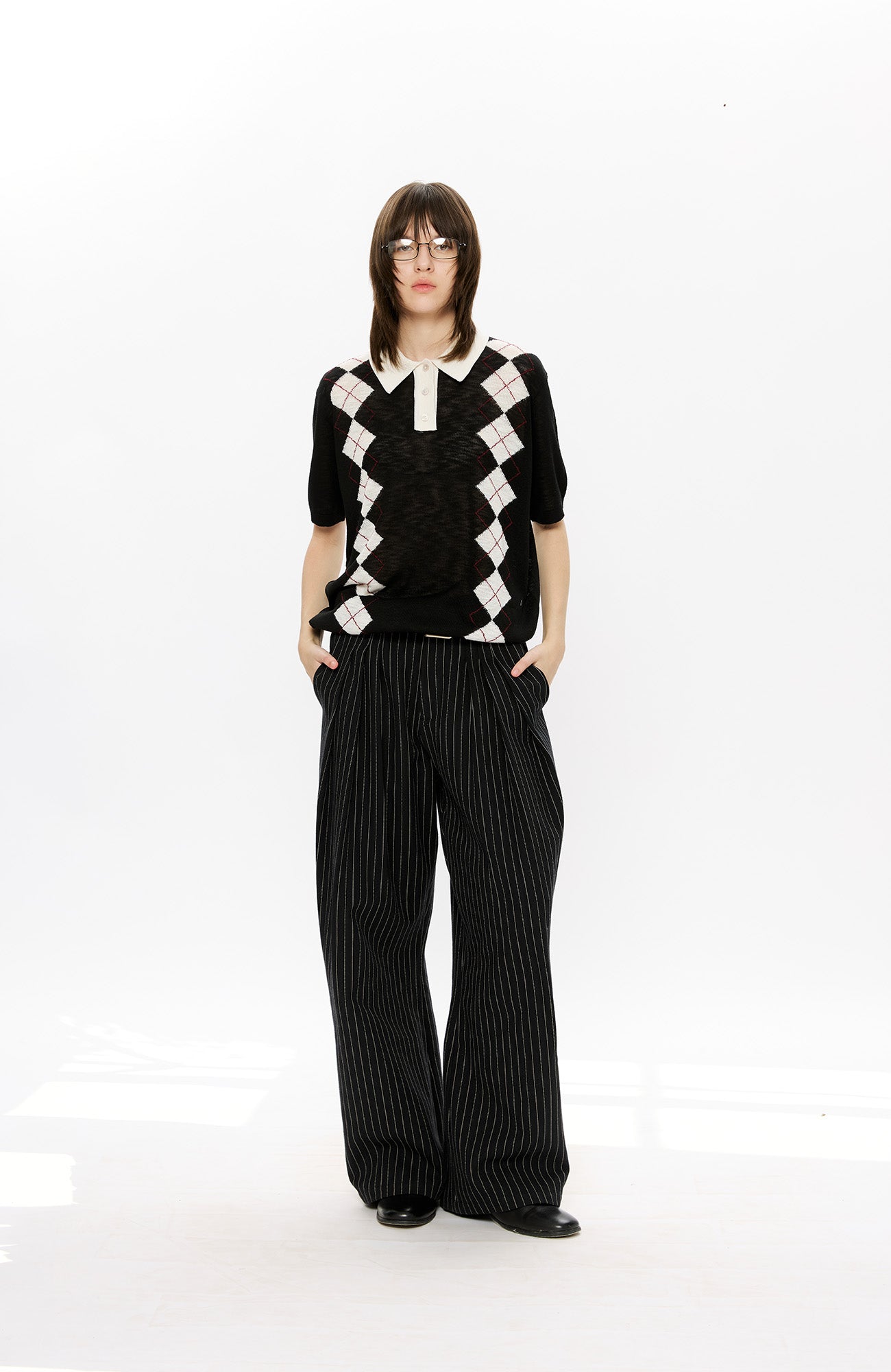 KREATE Retro Diamond-Knit Short Sleeve Polo, premium urban and streetwear designers apparel on PROJECTISR.com, KREATE