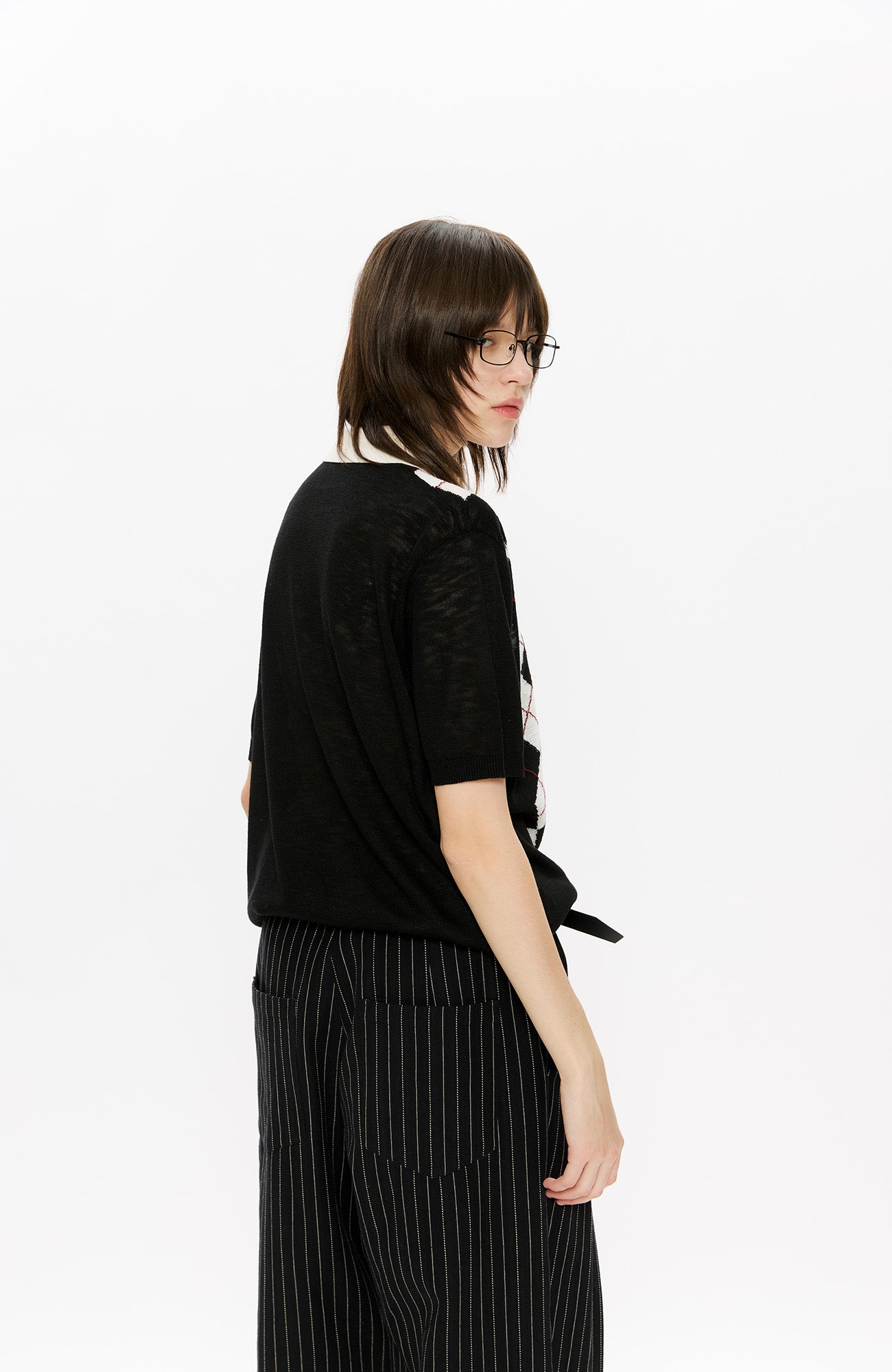 KREATE Retro Diamond-Knit Short Sleeve Polo, premium urban and streetwear designers apparel on PROJECTISR.com, KREATE