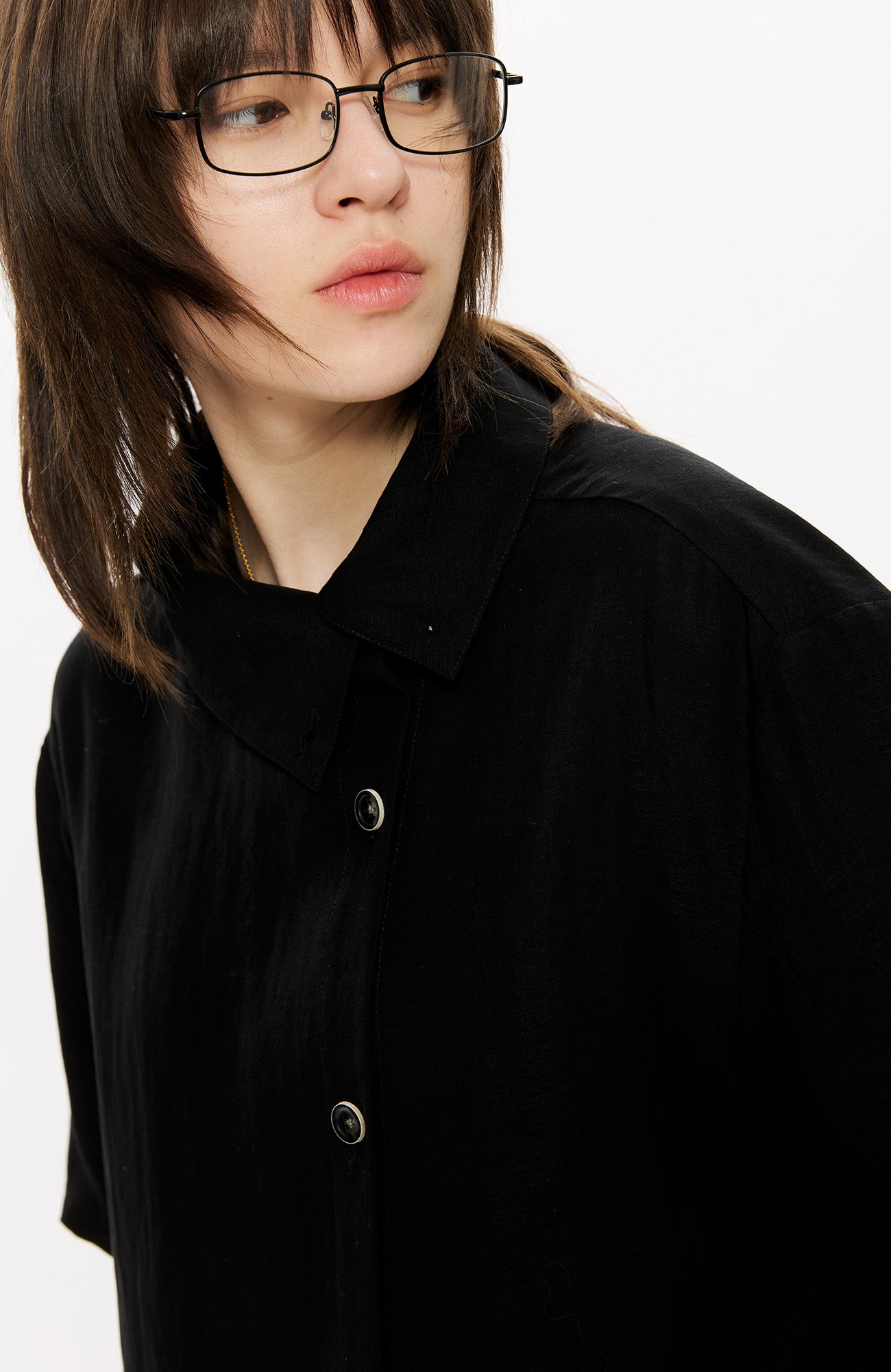 KREATE Asymmetrical Placket Short Sleeve Shirt, premium urban and streetwear designers apparel on PROJECTISR.com, KREATE