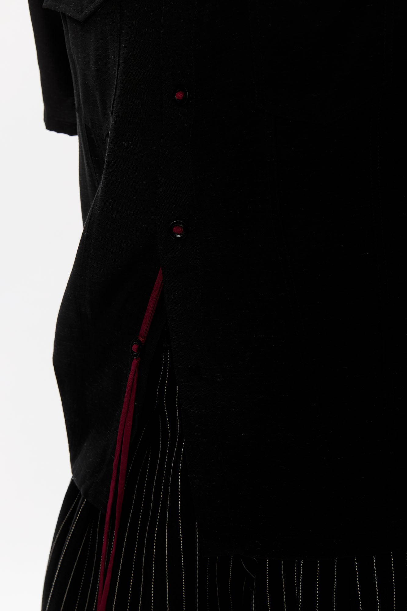KREATE Contrast Collar Linen Half Shirt, premium urban and streetwear designers apparel on PROJECTISR.com, KREATE