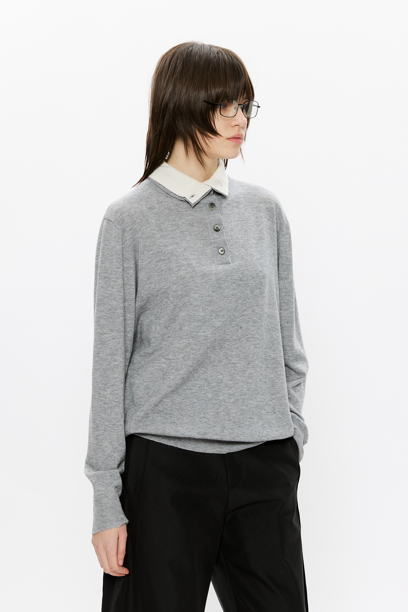 KREATE Double-Collar Wool-Blend Knit Polo, premium urban and streetwear designers apparel on PROJECTISR.com, KREATE