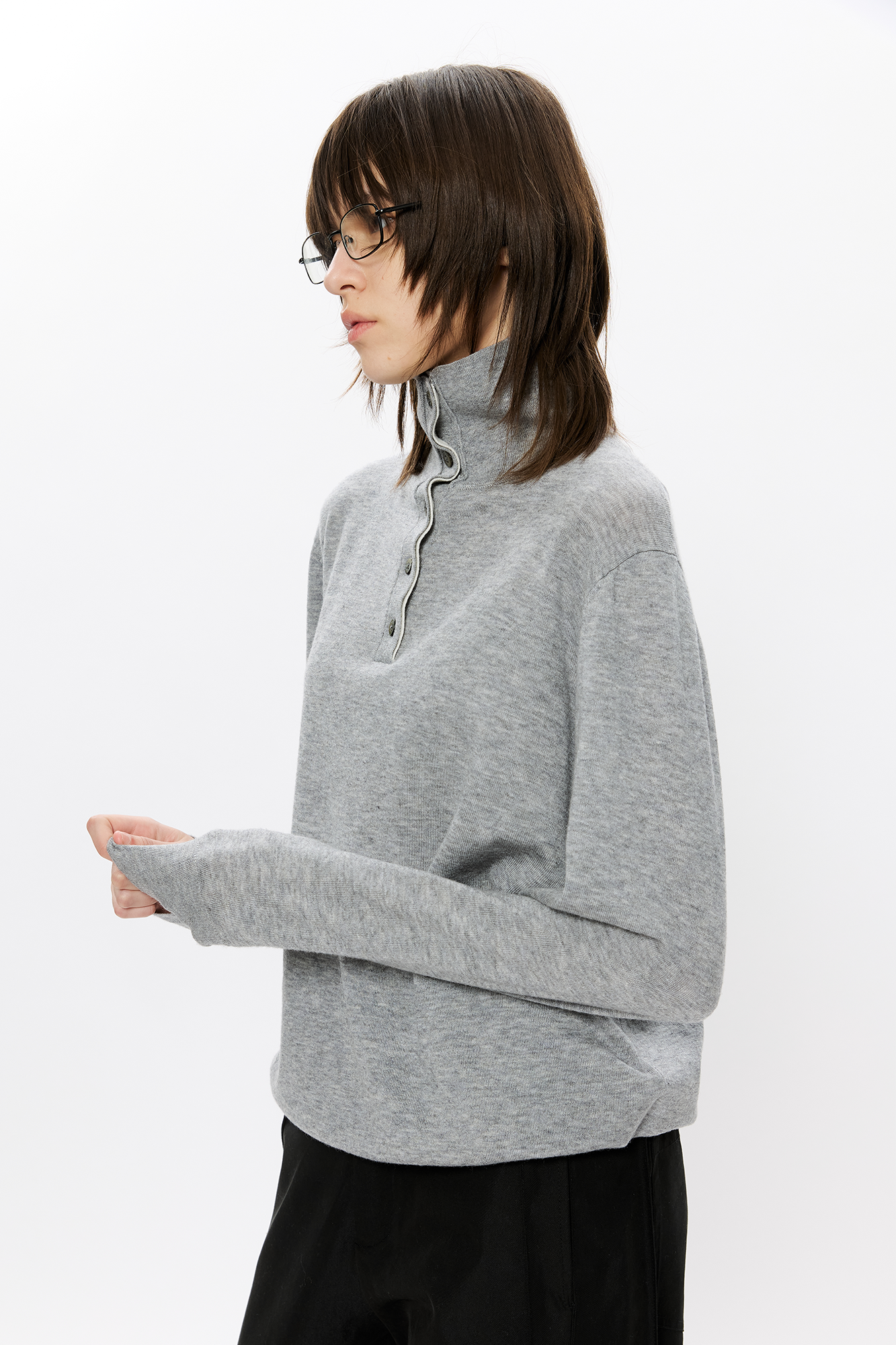 KREATE Double-Collar Wool-Blend Knit Polo, premium urban and streetwear designers apparel on PROJECTISR.com, KREATE