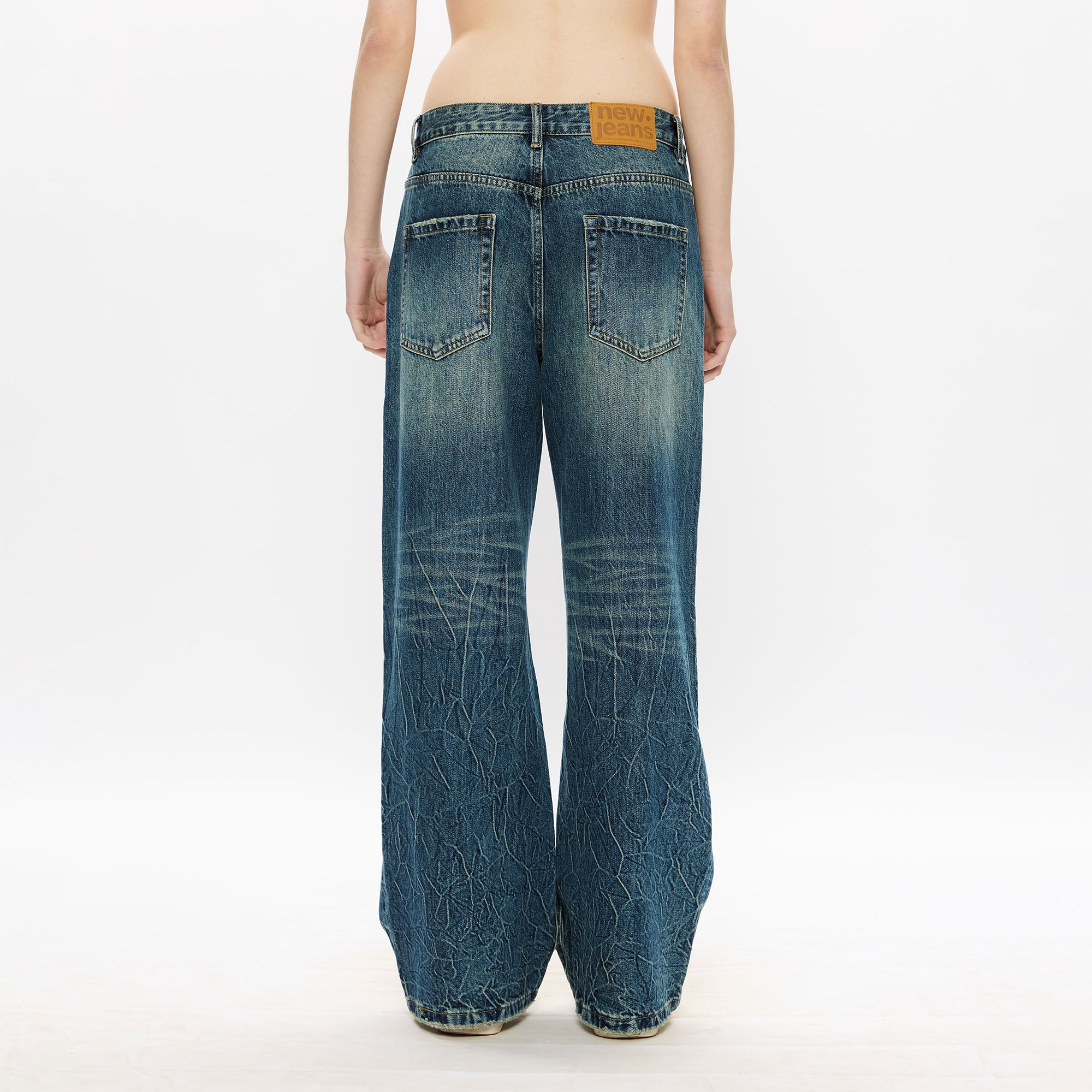 KREATE Whisker Washed Straight-Leg Jeans, premium urban and streetwear designers apparel on PROJECTISR.com, KREATE