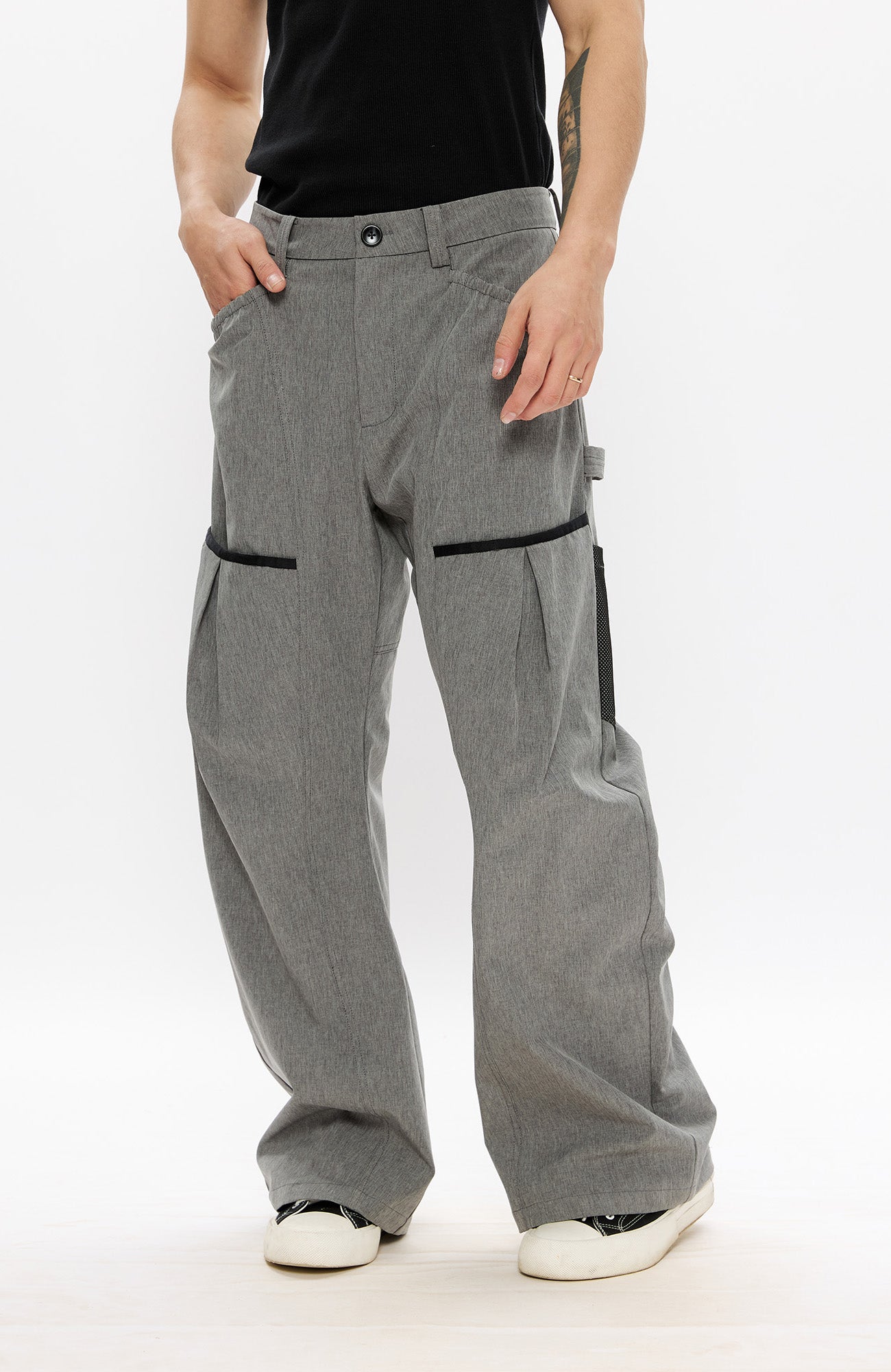 KREATE Curved Panel Utility Trousers, premium urban and streetwear designers apparel on PROJECTISR.com, KREATE
