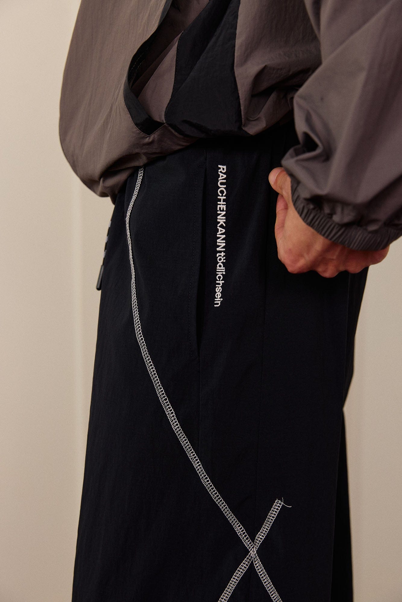 DONSMOKE Contrast Cross Stitch Quick-Dry Pants, premium urban and streetwear designers apparel on PROJECTISR.com, DONSMOKE