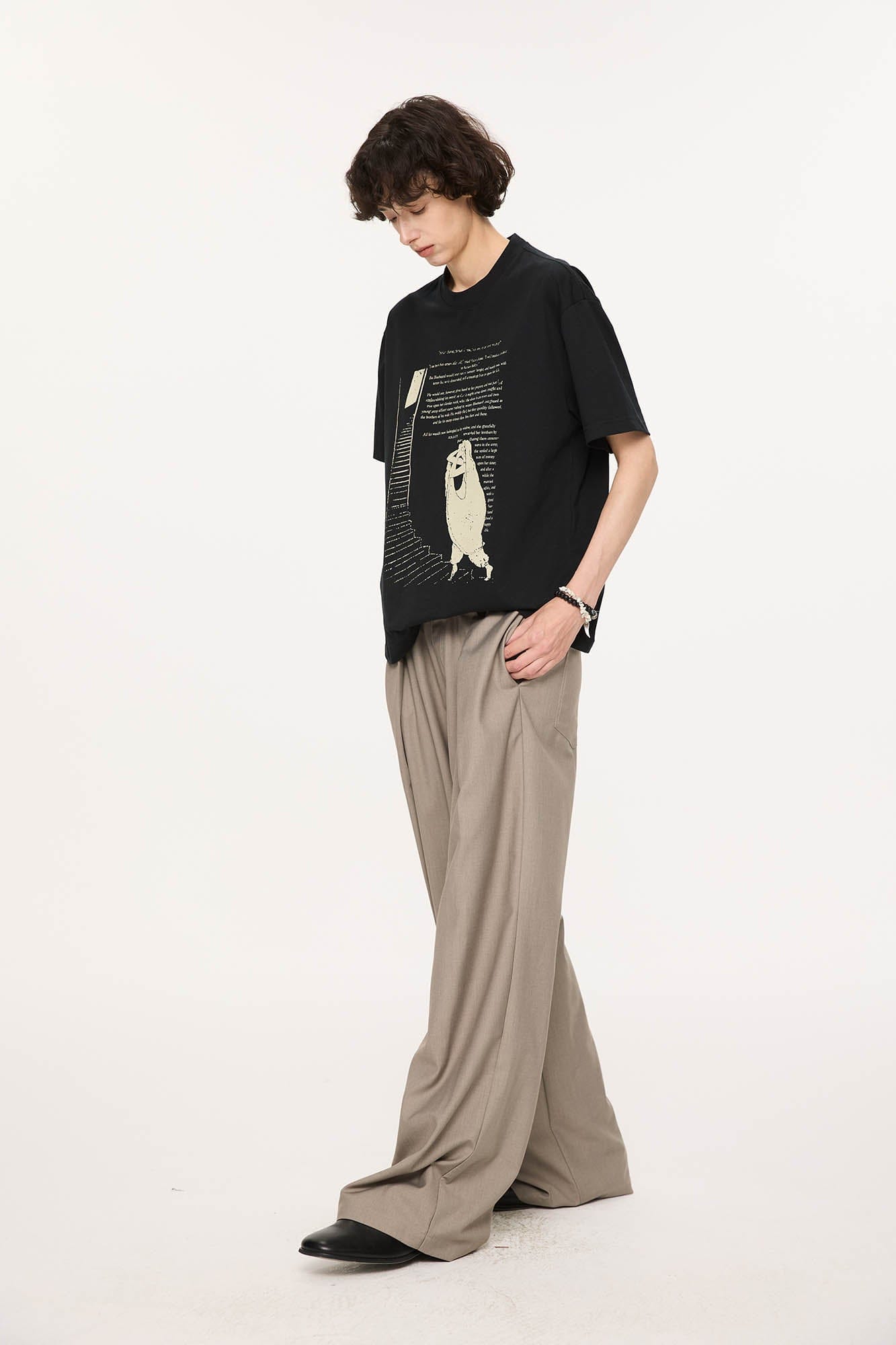 KREATE Inverted Pleats Wide-Leg Trousers