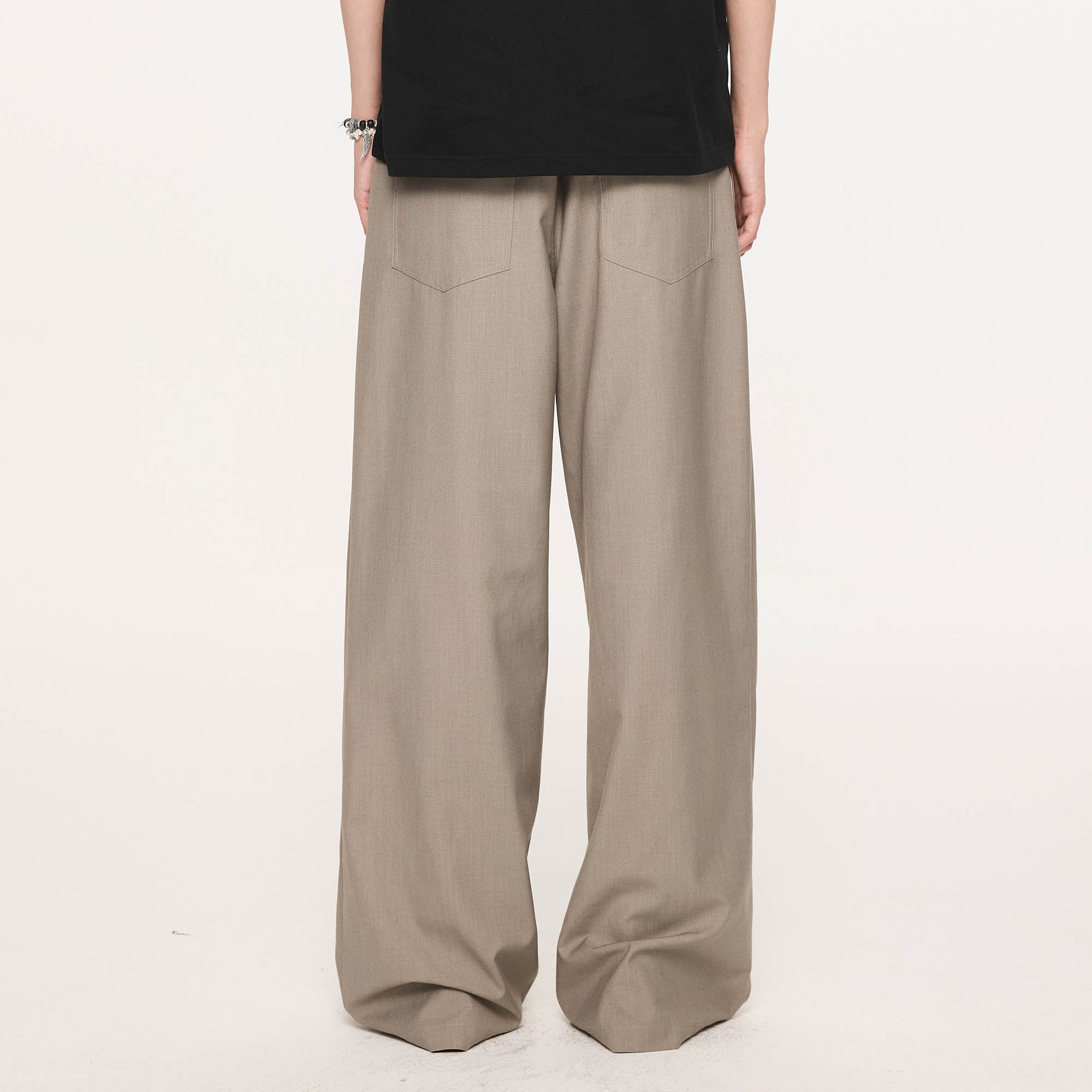 KREATE Inverted Pleats Wide-Leg Trousers