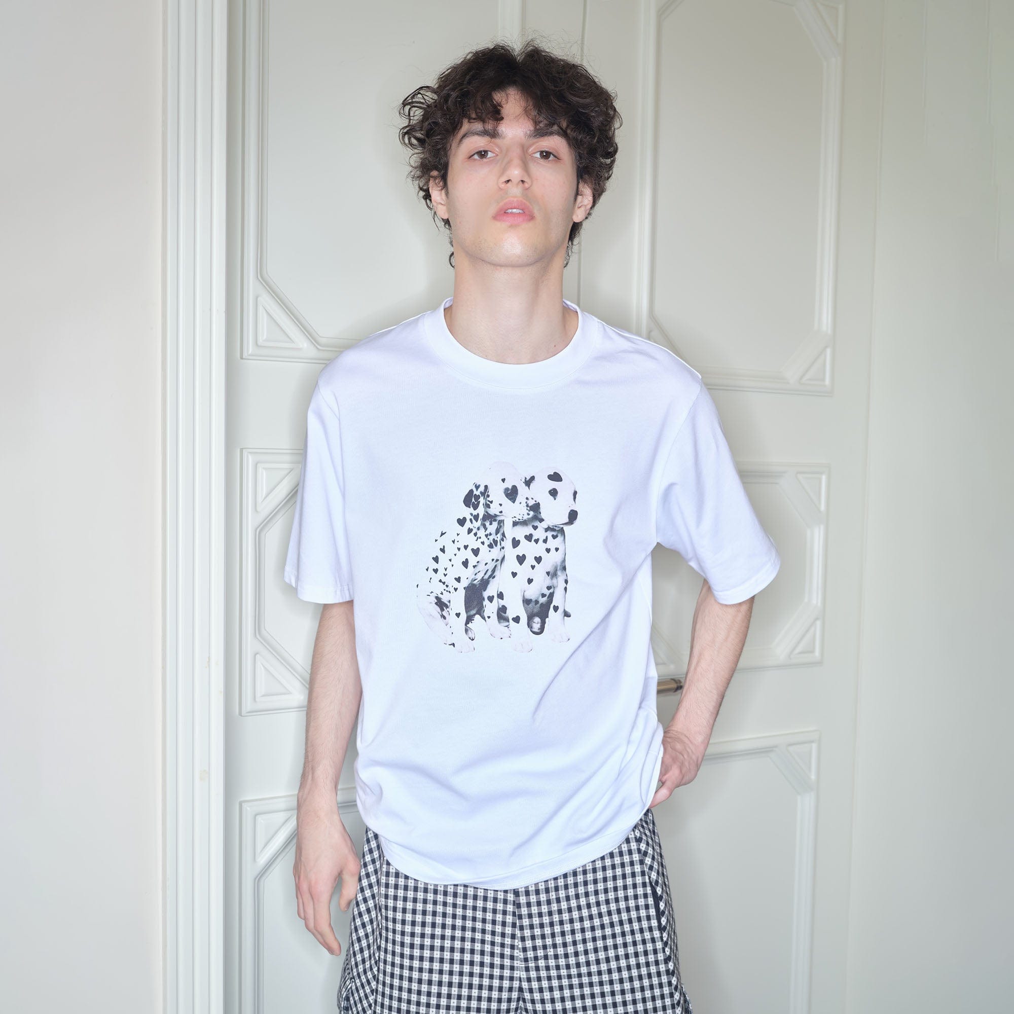 SOURPLUM Heart Dalmatian Graphic T-Shirt, premium urban and streetwear designers apparel on PROJECTISR.com, SOURPLUM