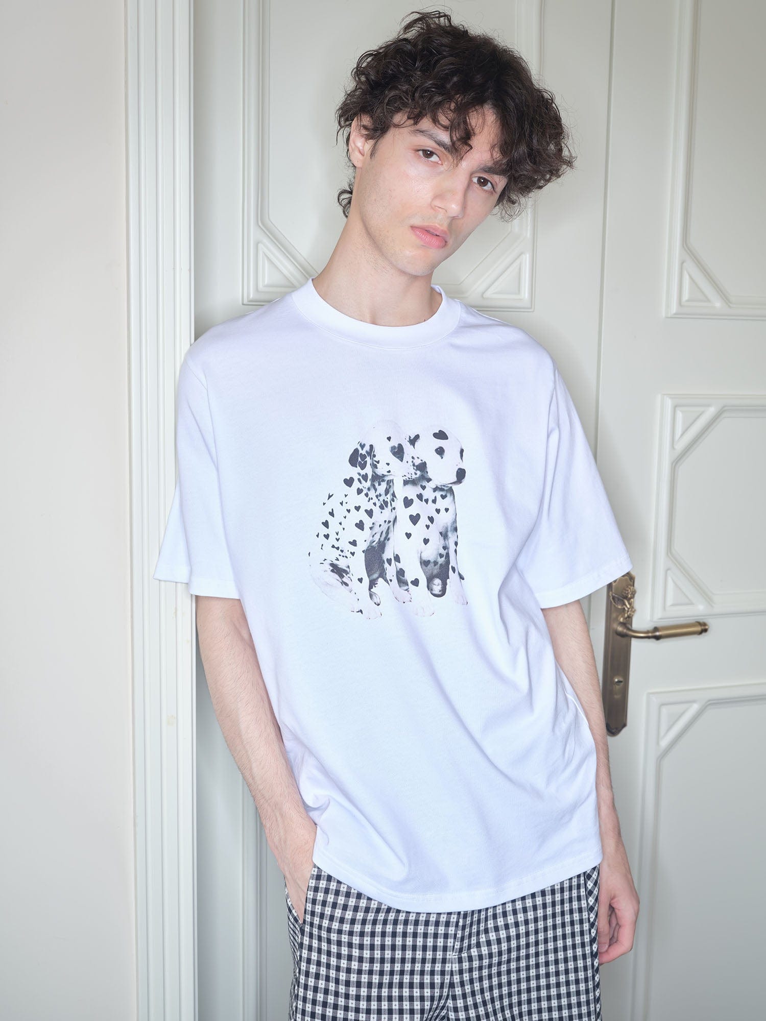SOURPLUM Heart Dalmatian Graphic T-Shirt, premium urban and streetwear designers apparel on PROJECTISR.com, SOURPLUM