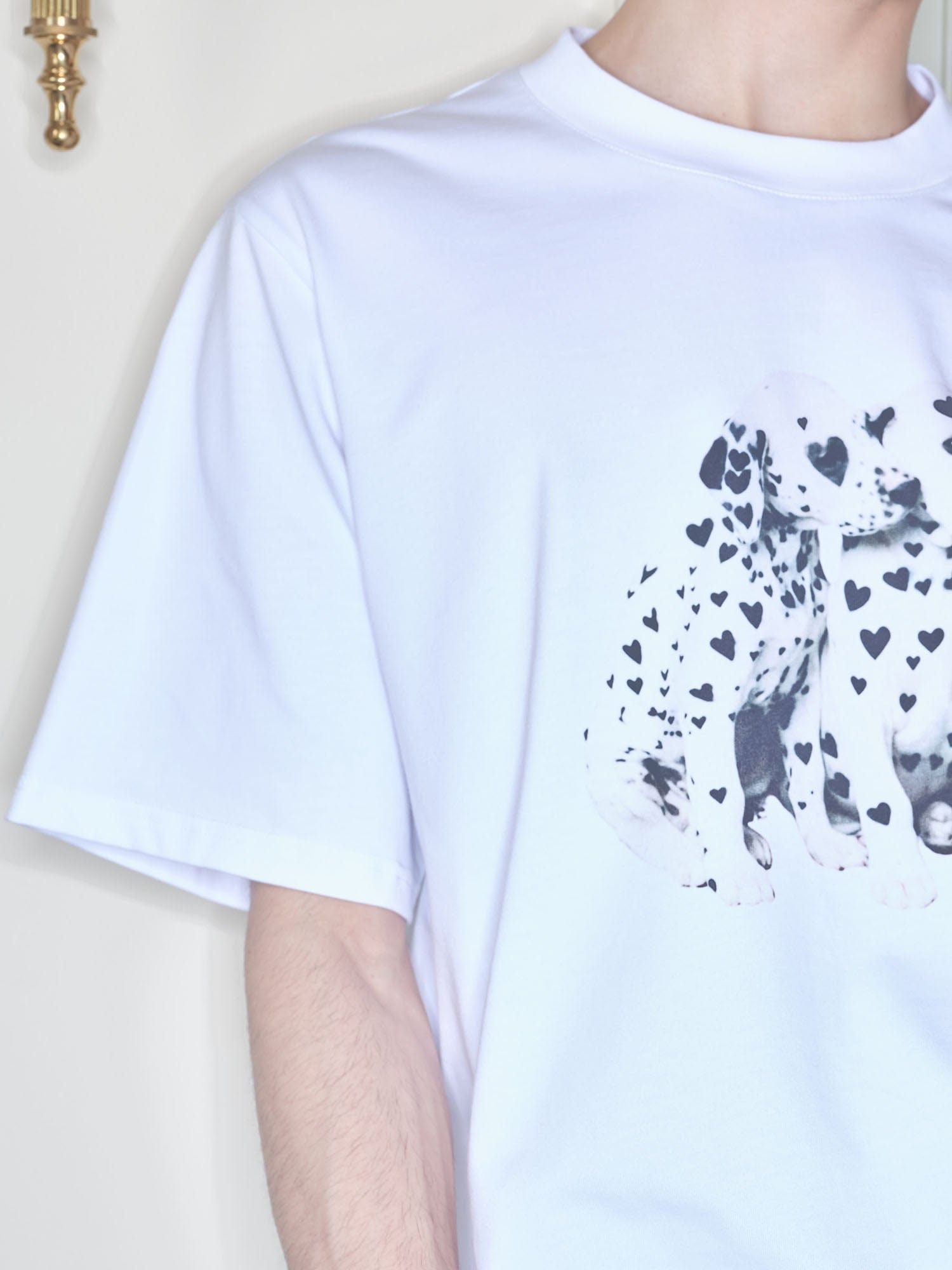 SOURPLUM Heart Dalmatian Graphic T-Shirt, premium urban and streetwear designers apparel on PROJECTISR.com, SOURPLUM