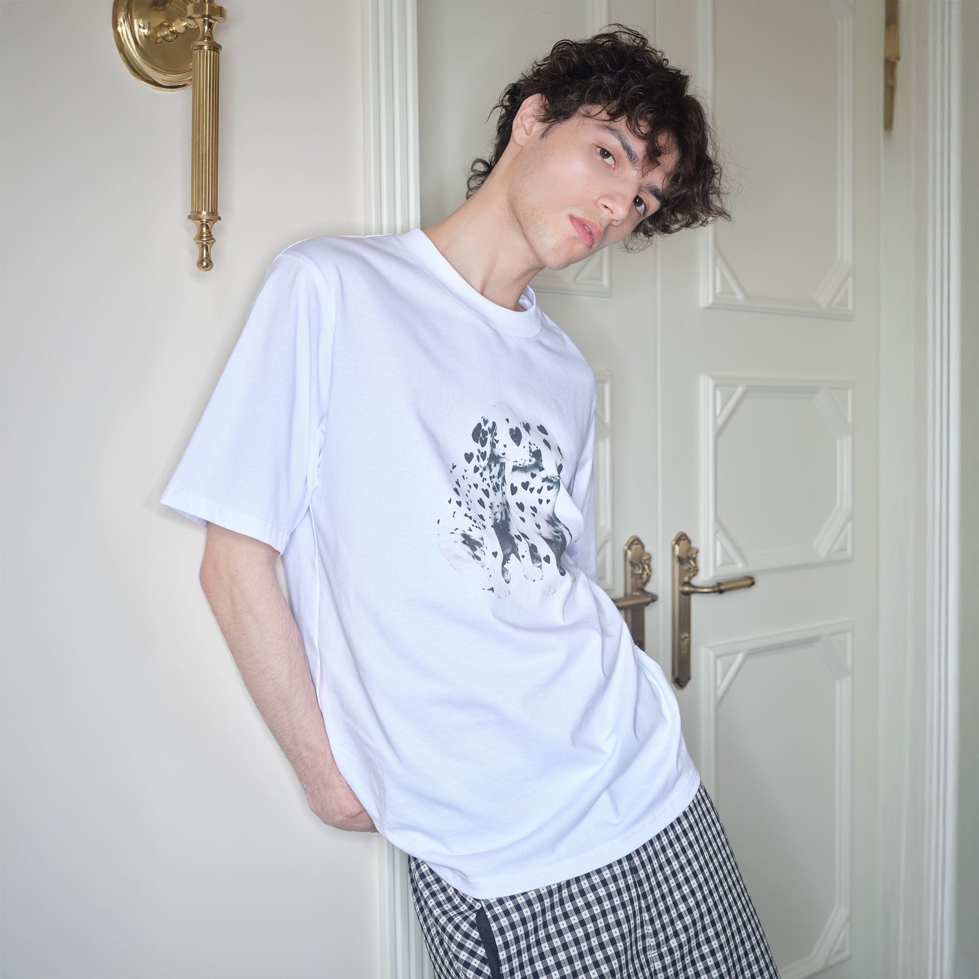 SOURPLUM Heart Dalmatian Graphic T-Shirt, premium urban and streetwear designers apparel on PROJECTISR.com, SOURPLUM