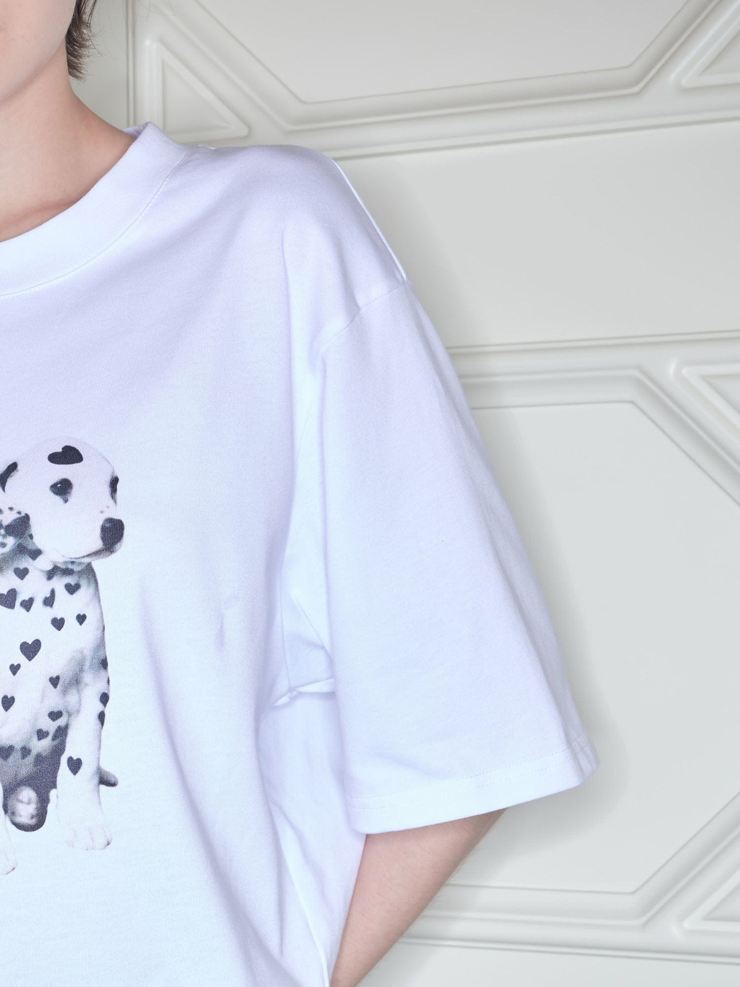 SOURPLUM Heart Dalmatian Graphic T-Shirt, premium urban and streetwear designers apparel on PROJECTISR.com, SOURPLUM