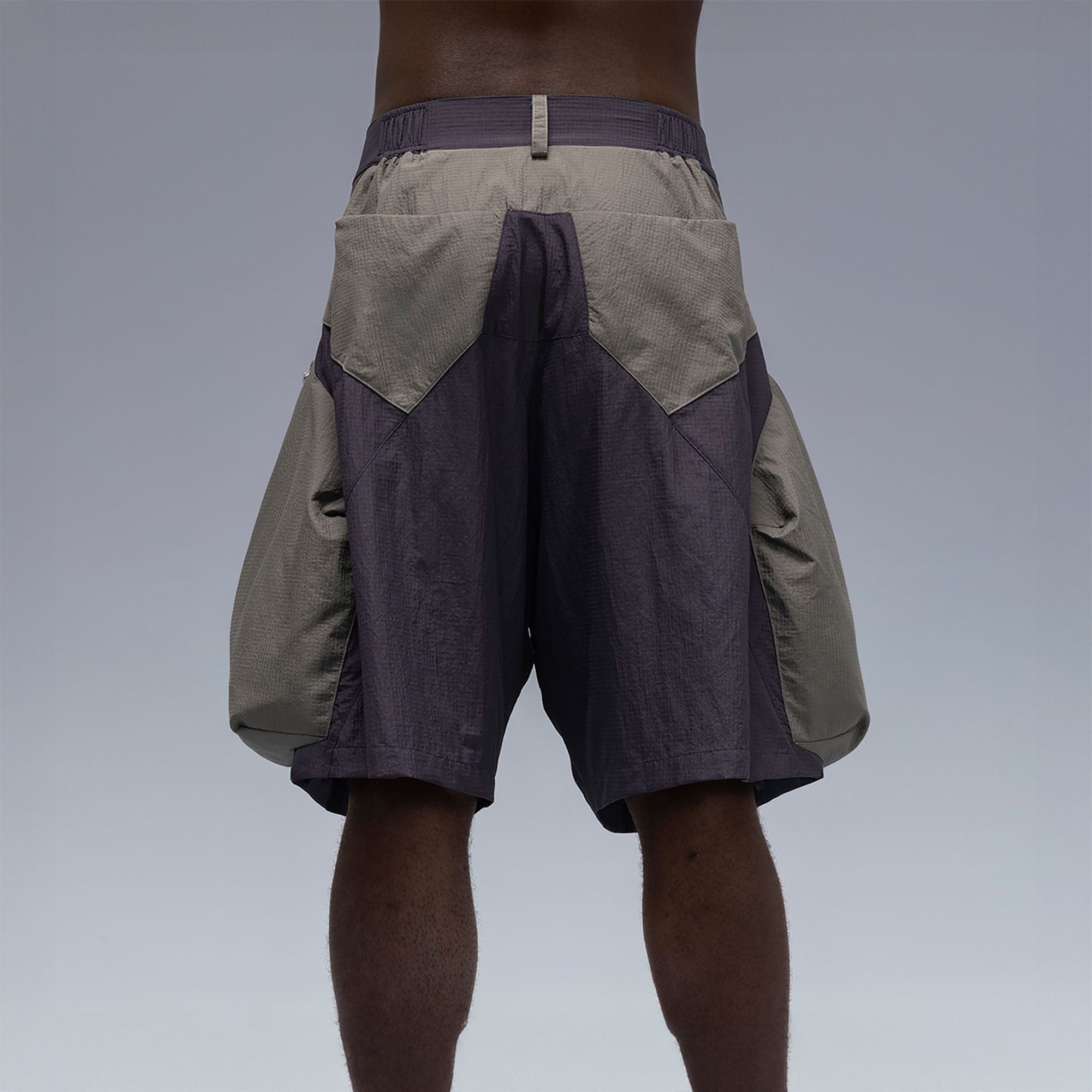 XIPHEVIL Snake Skin Contrast Panel Multi-Pocket Shorts, premium urban and streetwear designers apparel on PROJECTISR.com, XIPHEVIL