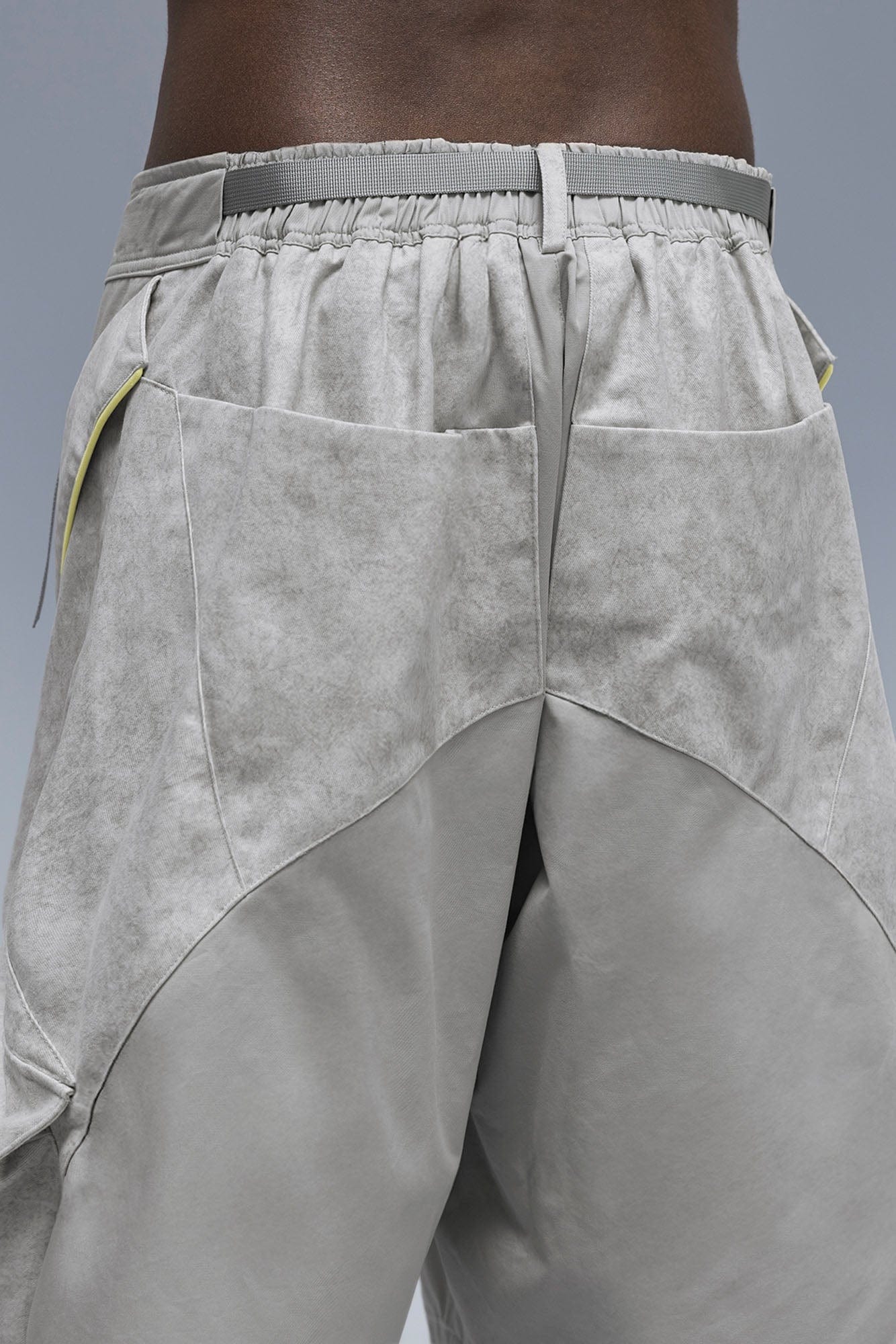 XIPHEVIL Washed Contrast Panel Pocket Utility Shorts Gray, premium urban and streetwear designers apparel on PROJECTISR.com, XIPHEVIL