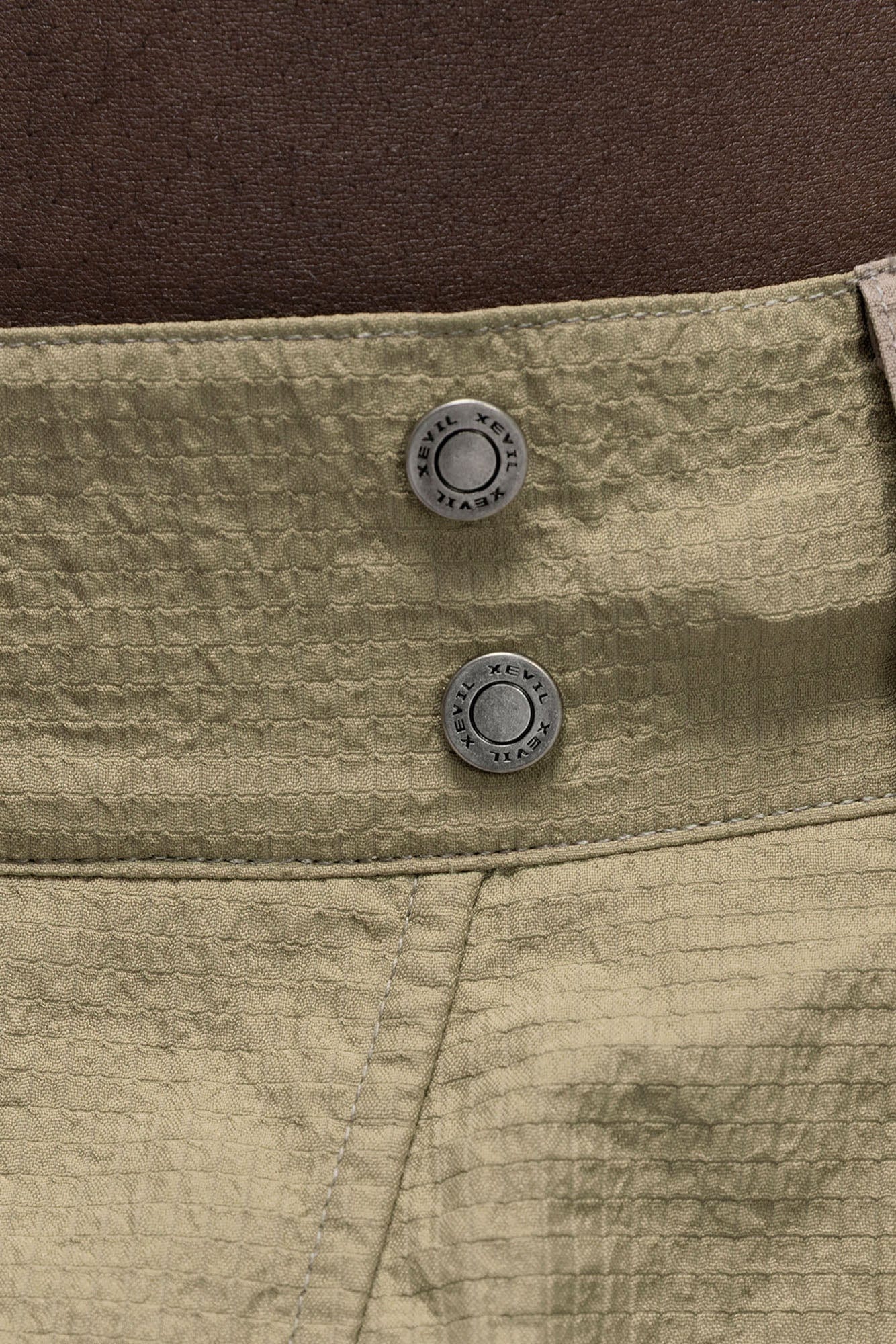 XIPHEVIL Snake Skin Contrast Panel Multi-Pocket Shorts, premium urban and streetwear designers apparel on PROJECTISR.com, XIPHEVIL