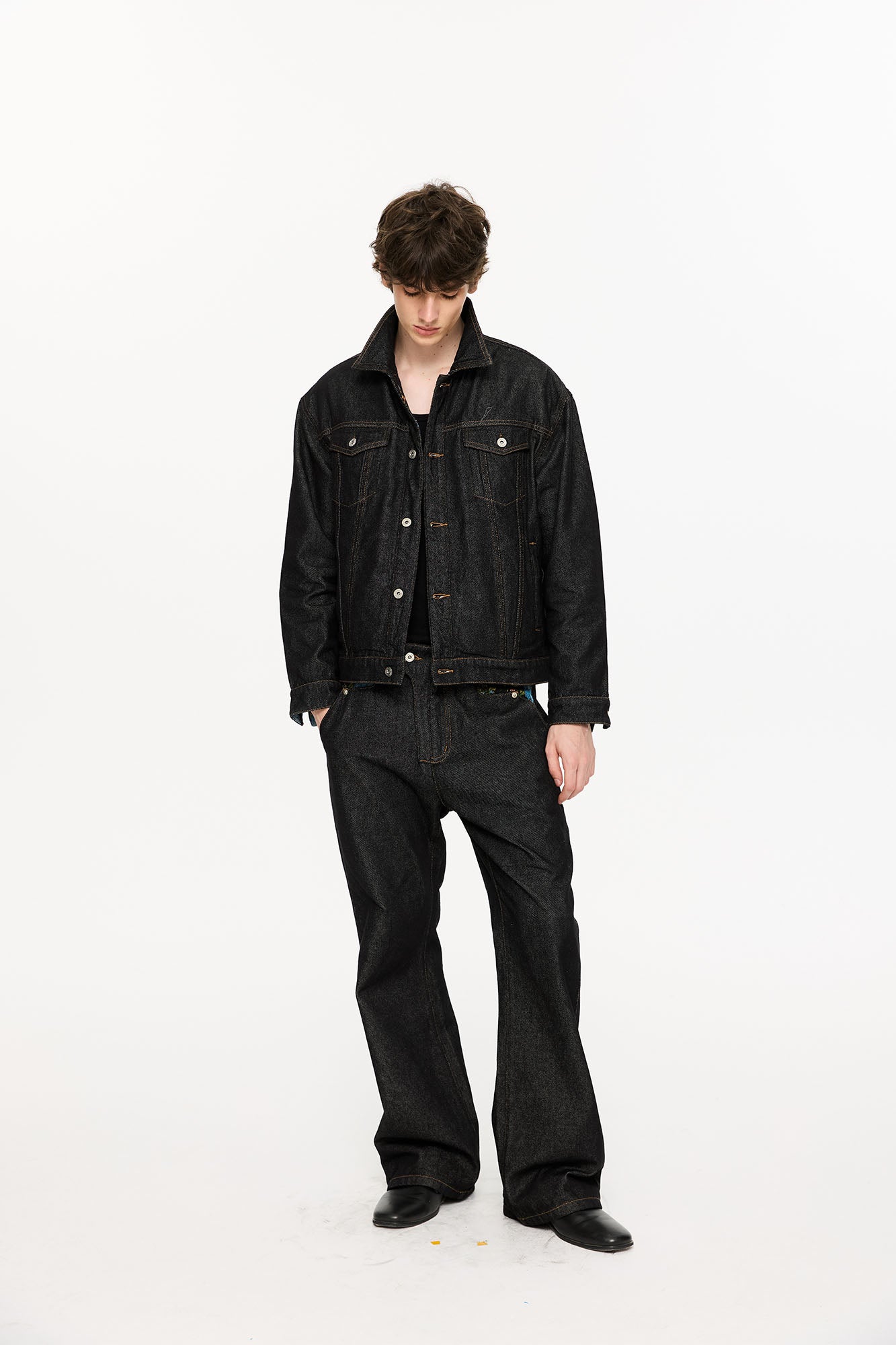 KREATE Floral Lined Stitched Denim Jacket, premium urban and streetwear designers apparel on PROJECTISR.com, KREATE