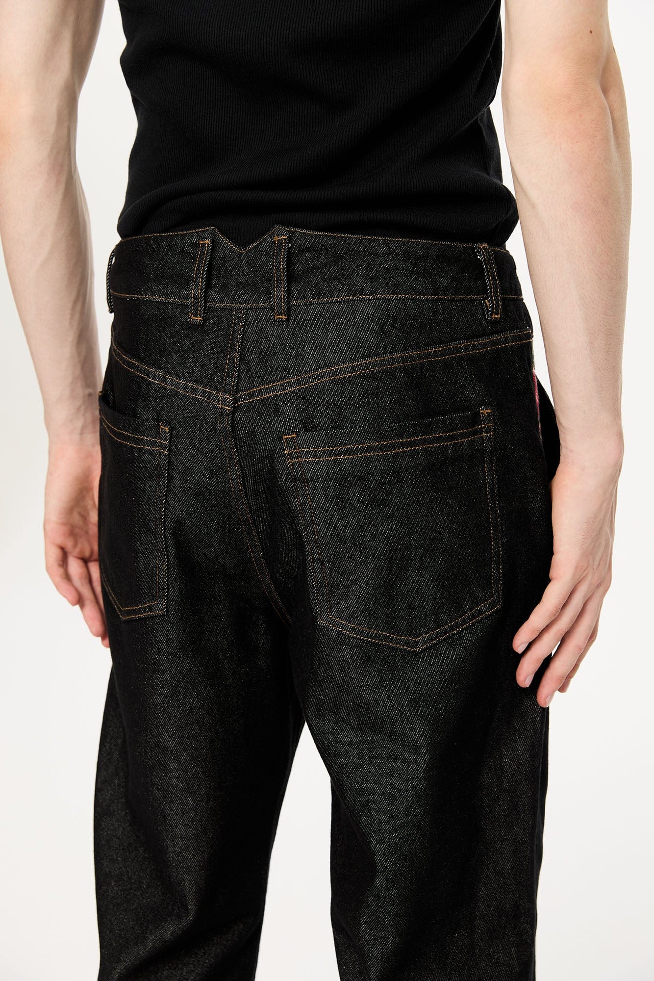 KREATE Floral Lined Stitched Jeans, premium urban and streetwear designers apparel on PROJECTISR.com, KREATE