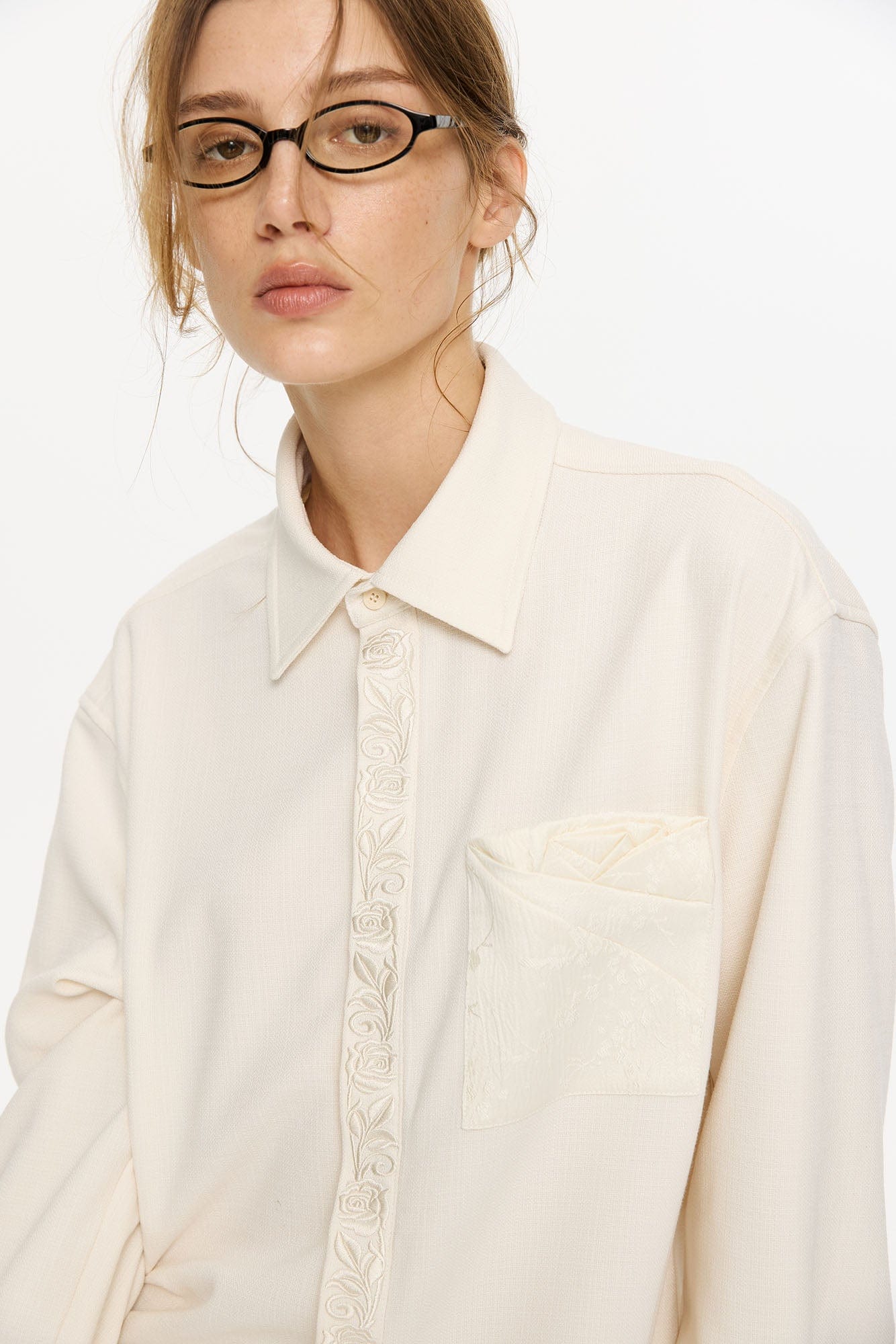 KREATE Floral Jacquard Trim Pocket Shirt, premium urban and streetwear designers apparel on PROJECTISR.com, KREATE