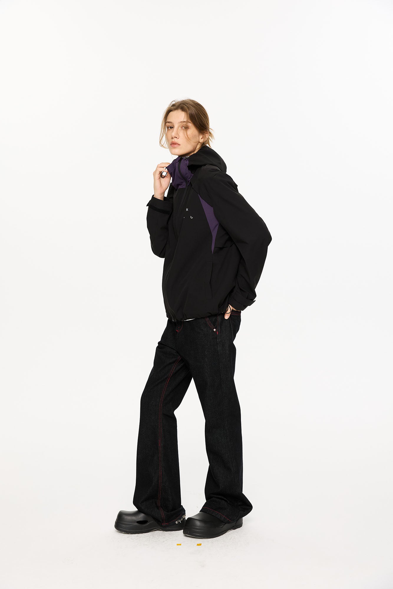 KREATE Asymmetric-Zip Teflon Hooded Jacket, premium urban and streetwear designers apparel on PROJECTISR.com, KREATE