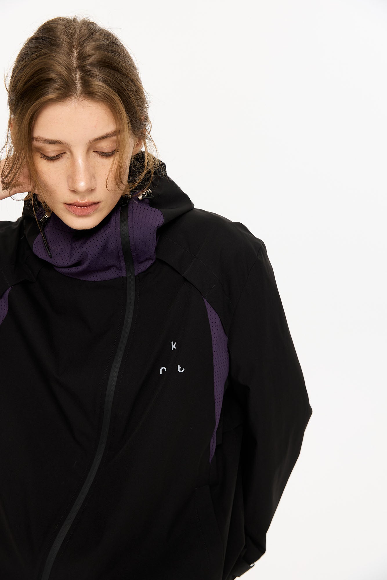 KREATE Asymmetric-Zip Teflon Hooded Jacket, premium urban and streetwear designers apparel on PROJECTISR.com, KREATE