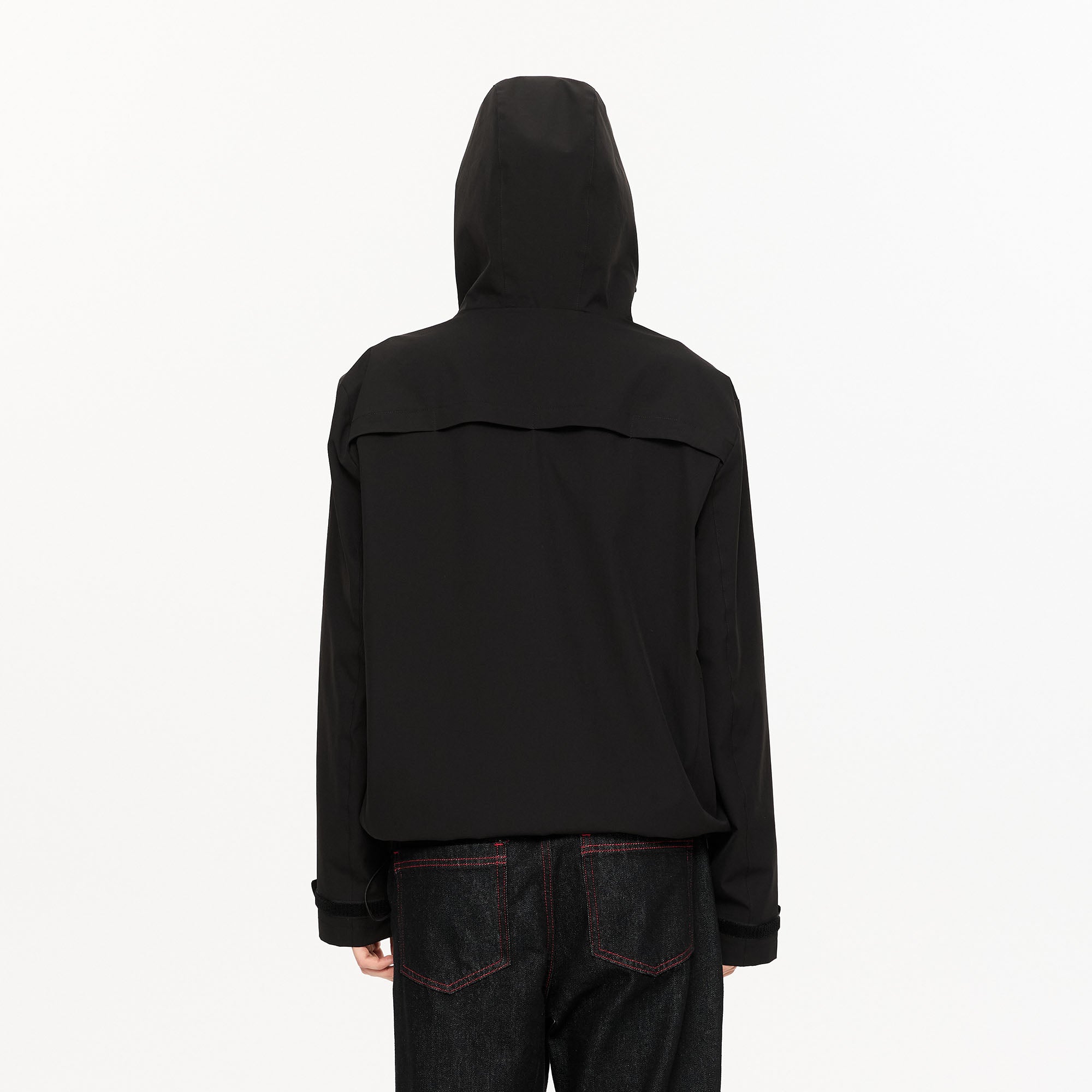 KREATE Asymmetric-Zip Teflon Hooded Jacket, premium urban and streetwear designers apparel on PROJECTISR.com, KREATE