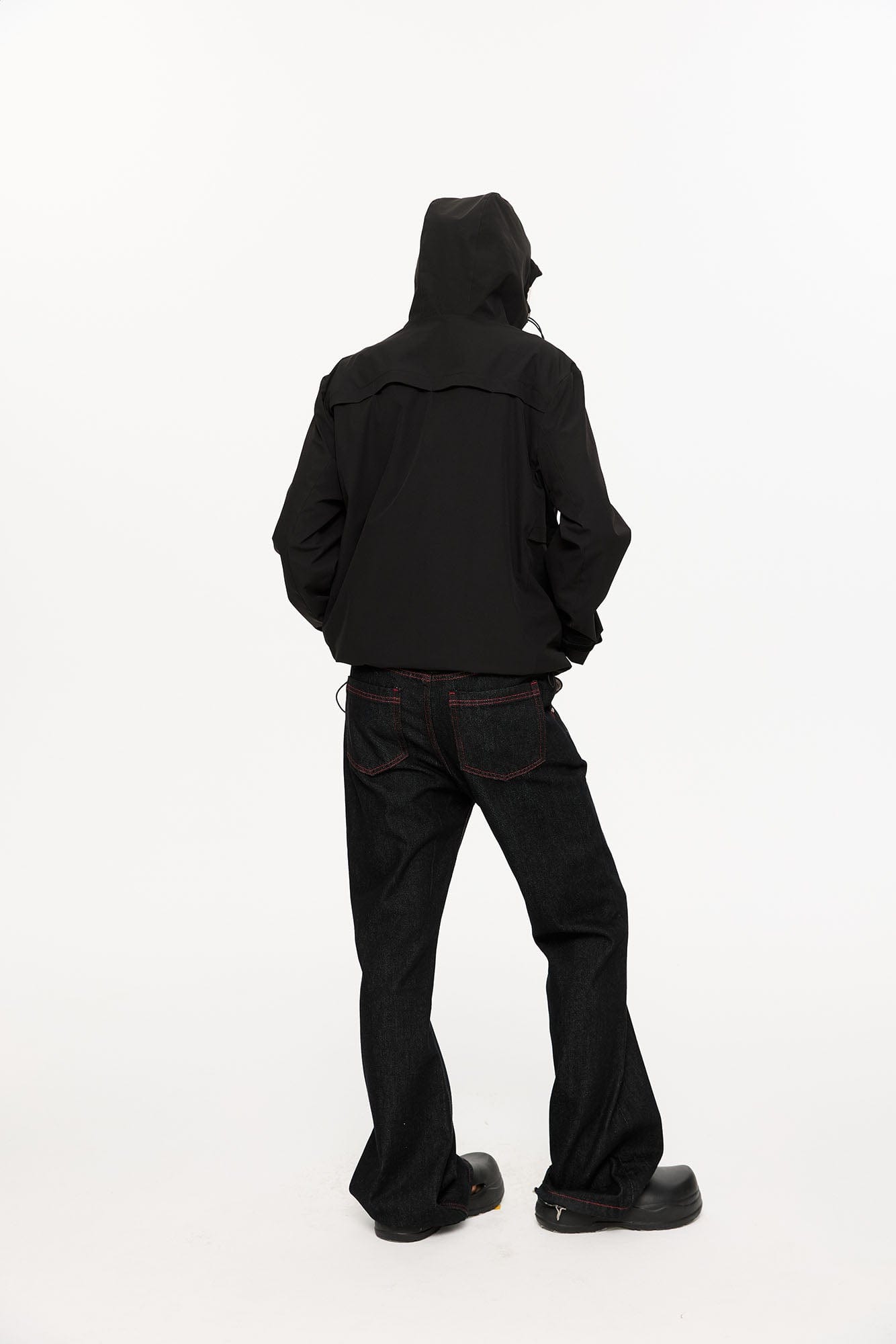 KREATE Asymmetric-Zip Teflon Hooded Jacket, premium urban and streetwear designers apparel on PROJECTISR.com, KREATE