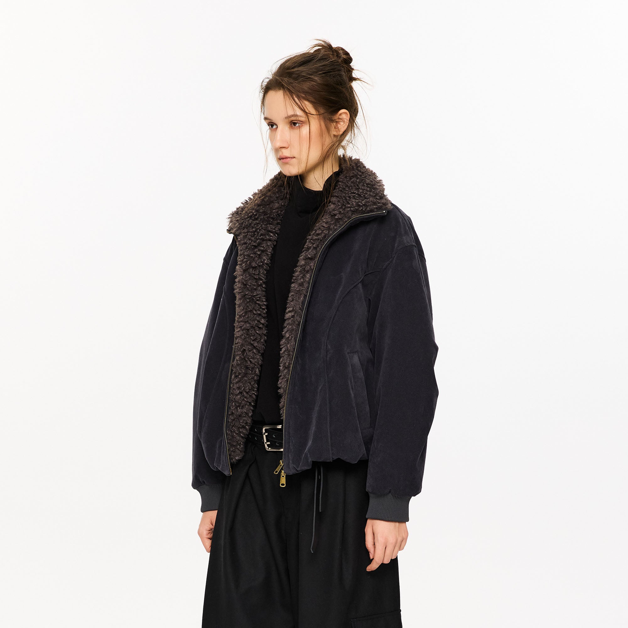 KREATE Suede Fuzzy Lining Jacket