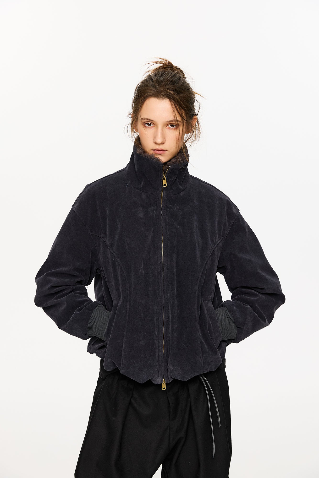 KREATE Suede Fuzzy Lining Jacket