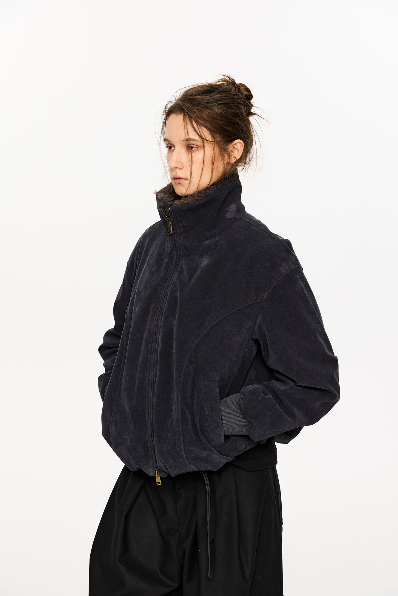 KREATE Suede Fuzzy Lining Jacket