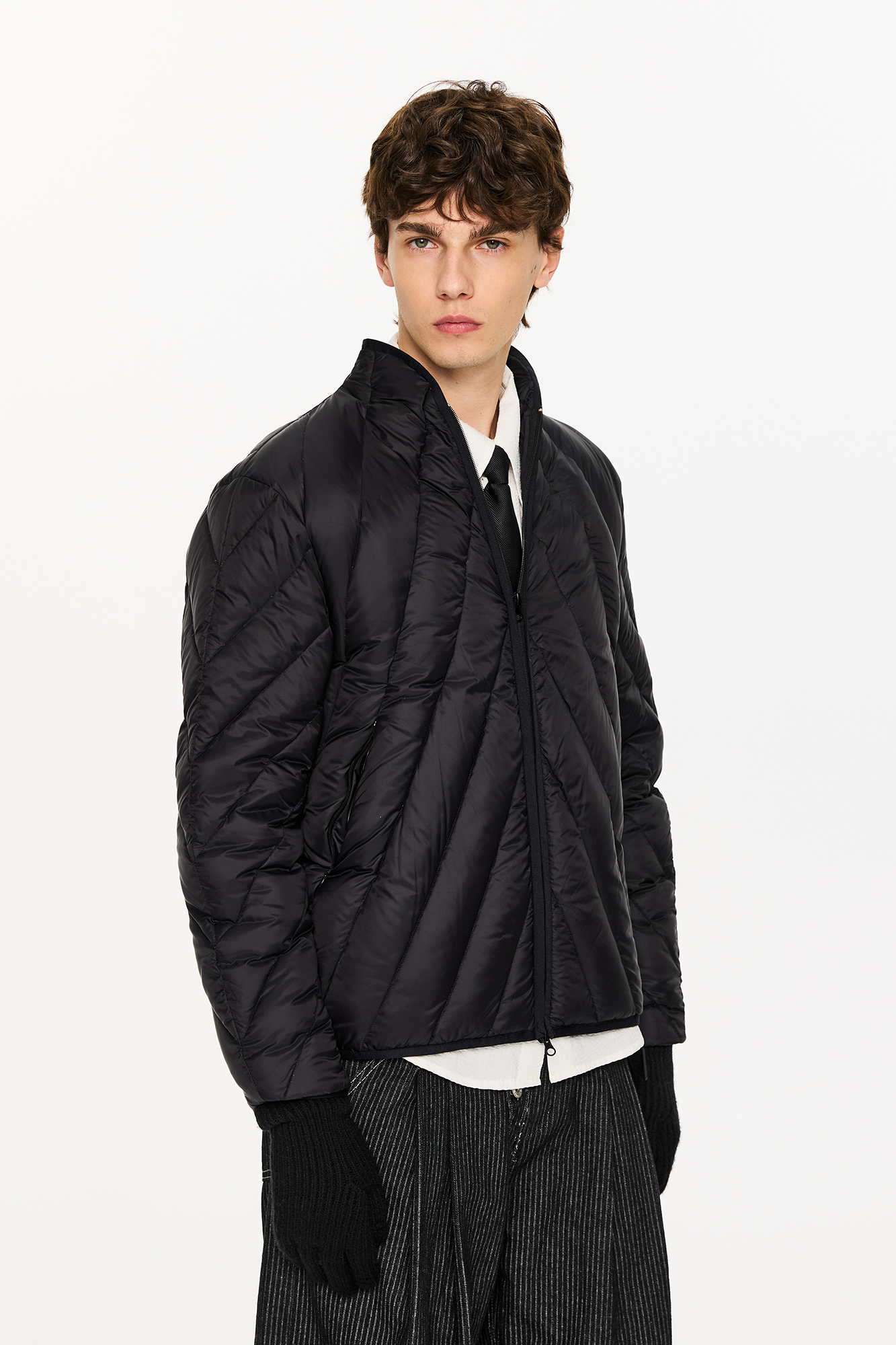 KREATE Quilted Rib Stand-Collar Down Jacket, premium urban and streetwear designers apparel on PROJECTISR.com, KREATE