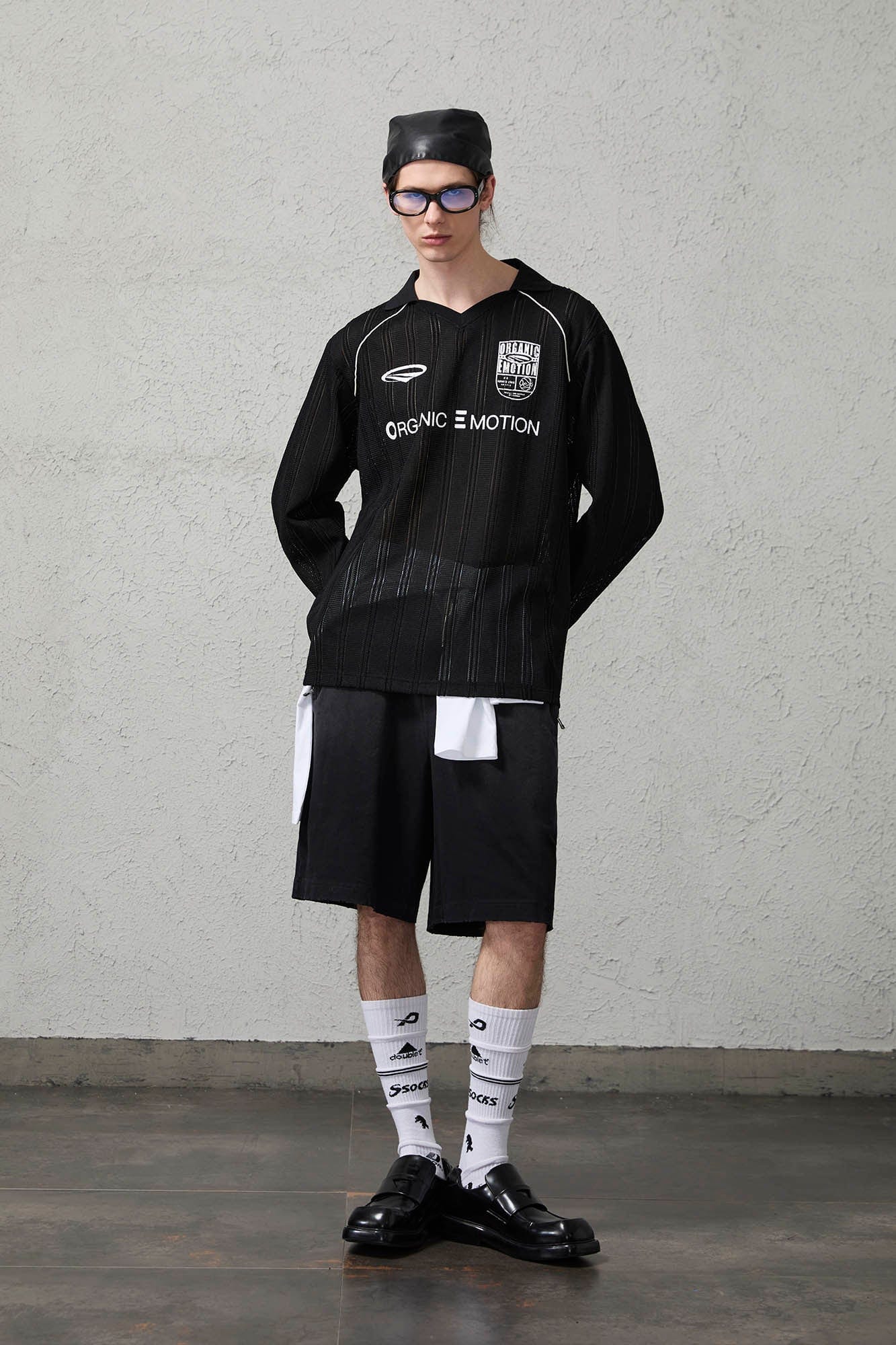 ORGANIC EMOTION Retro Sheer Striped Knit Raglan Jersey