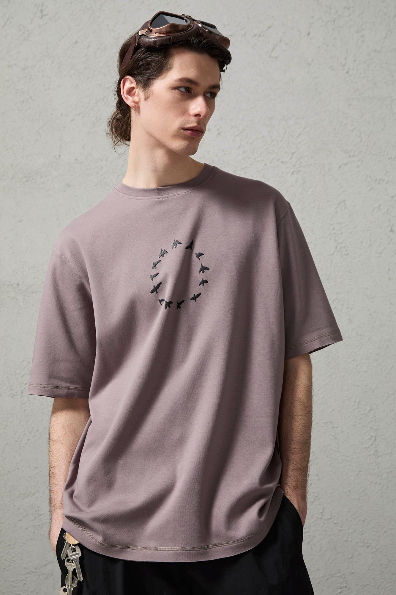 ORGANIC EMOTION Bird-Loop Adjustable Button Back T-Shirt
