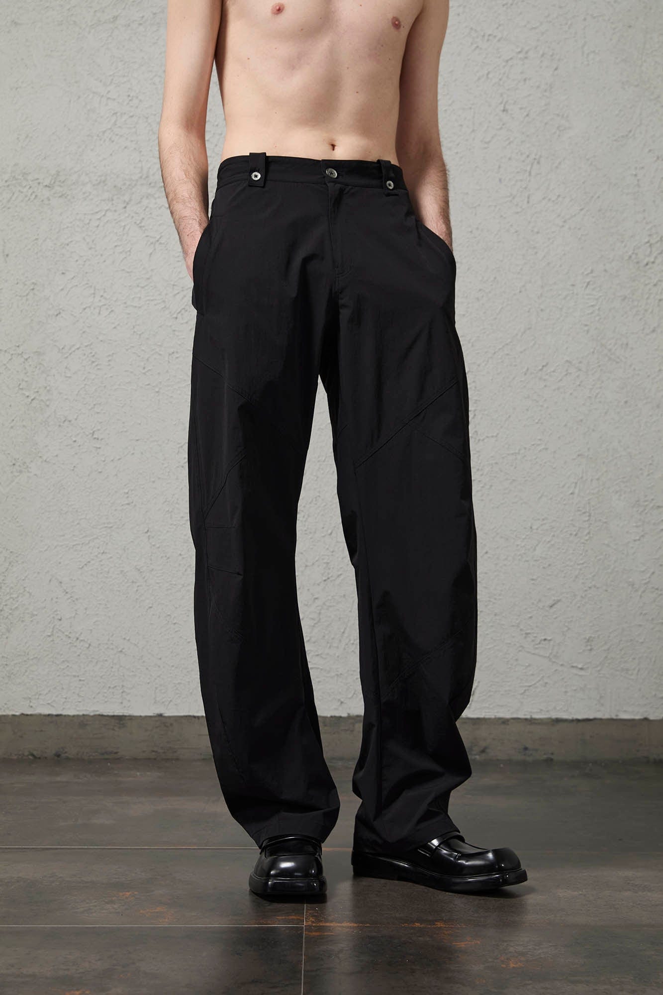 ORGANIC EMOTION Retro Spliced Curved Pants