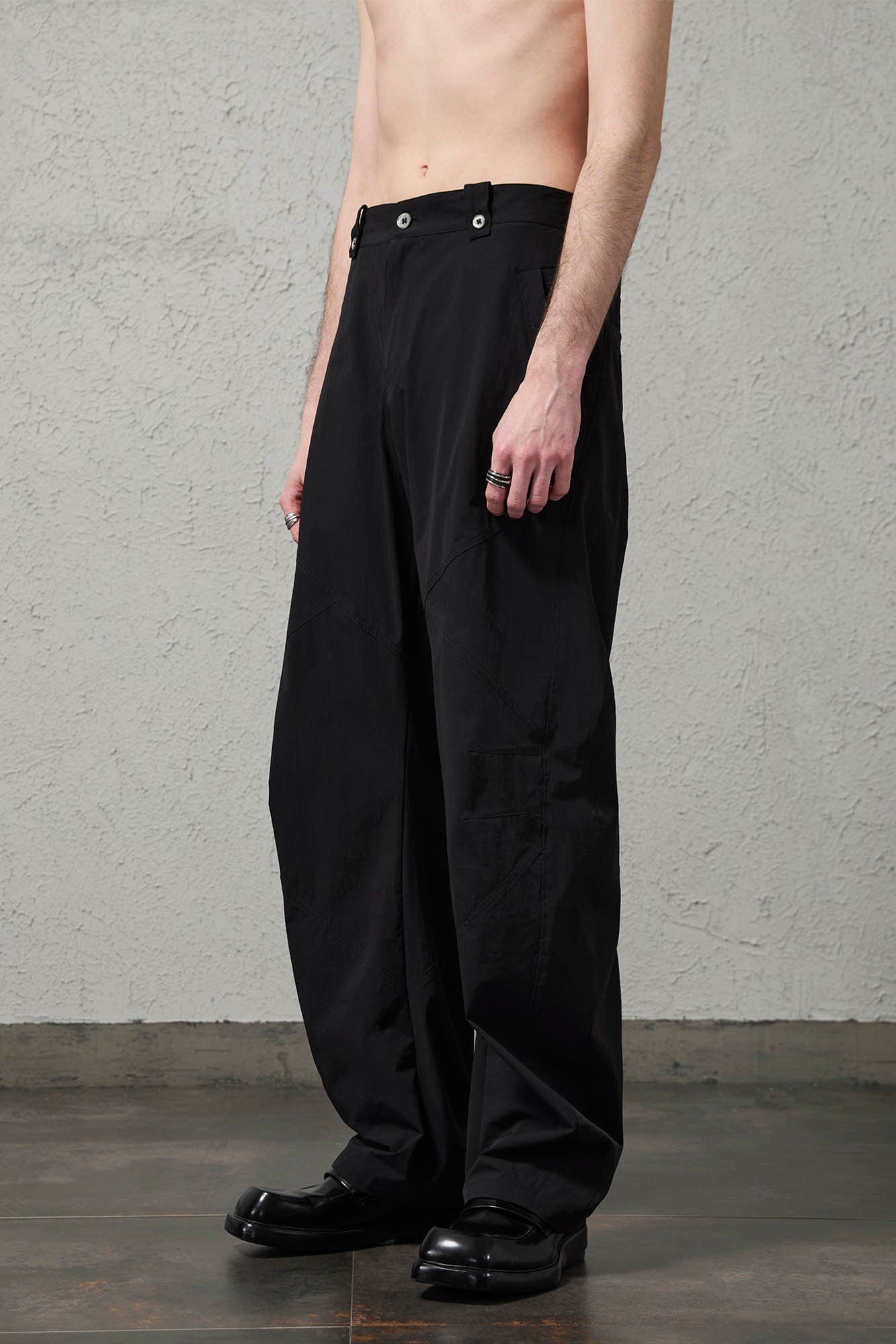 ORGANIC EMOTION Retro Spliced Curved Pants