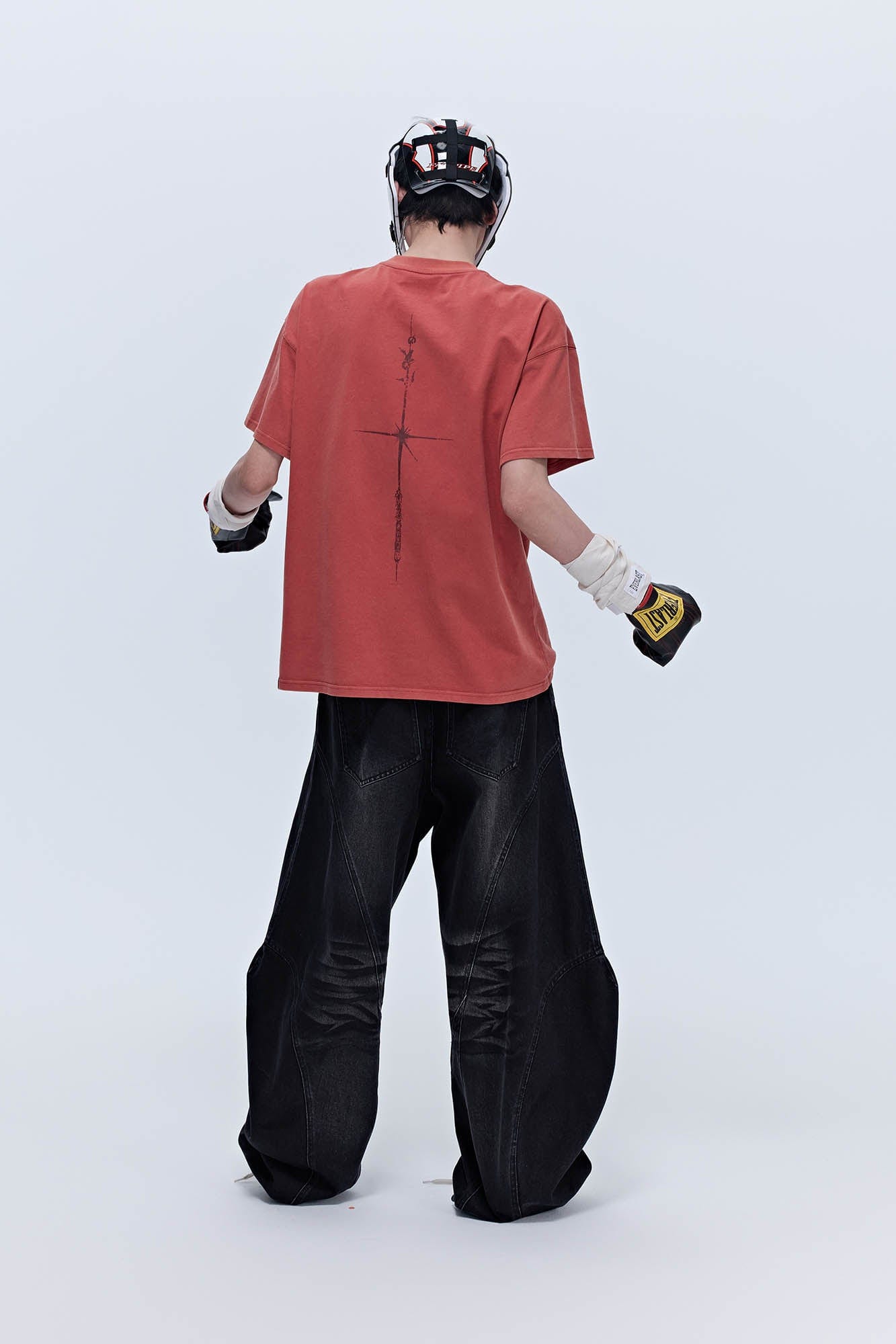 SAVAGEGROWTHWORLD Arc-Paneled Washed Oversized Balloon Jeans, premium urban and streetwear designers apparel on PROJECTISR.com, SAVAGEGROWTHWORLD