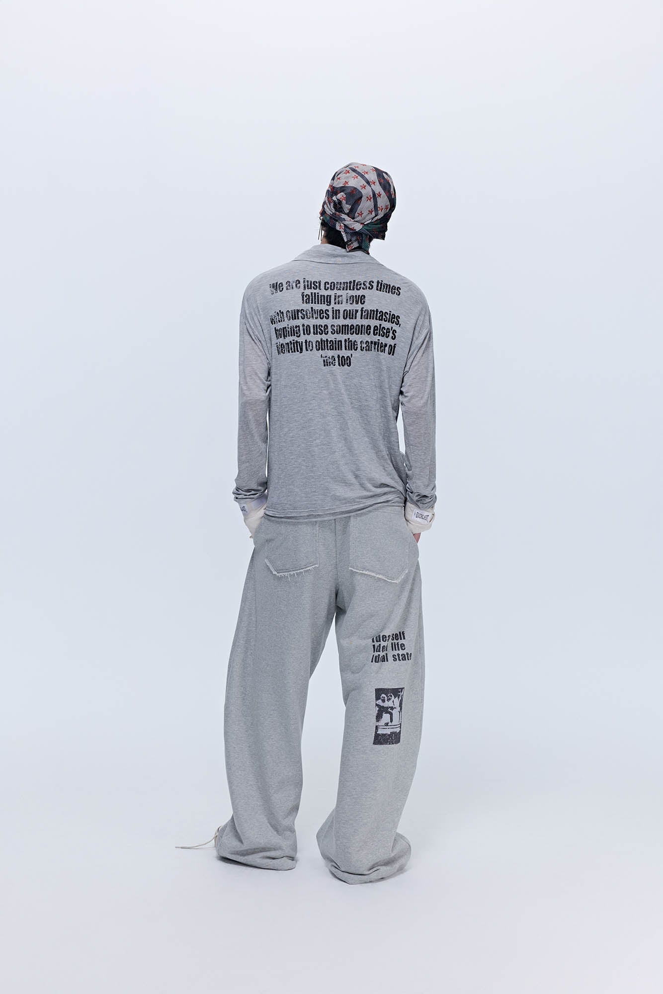 SAVAGEGROWTHWORLD Slogan Curved Drawstring Sweatpants, premium urban and streetwear designers apparel on PROJECTISR.com, SAVAGEGROWTHWORLD