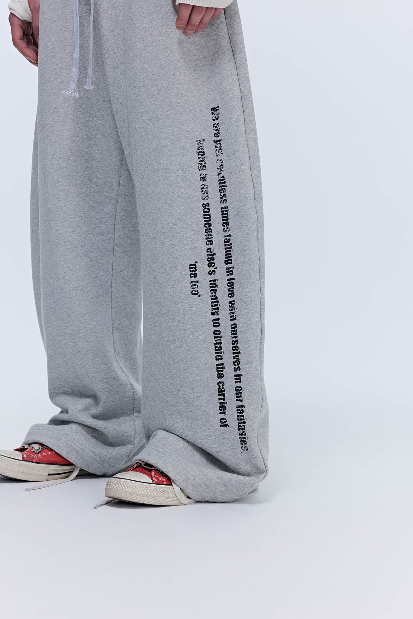 SAVAGEGROWTHWORLD Slogan Curved Drawstring Sweatpants, premium urban and streetwear designers apparel on PROJECTISR.com, SAVAGEGROWTHWORLD